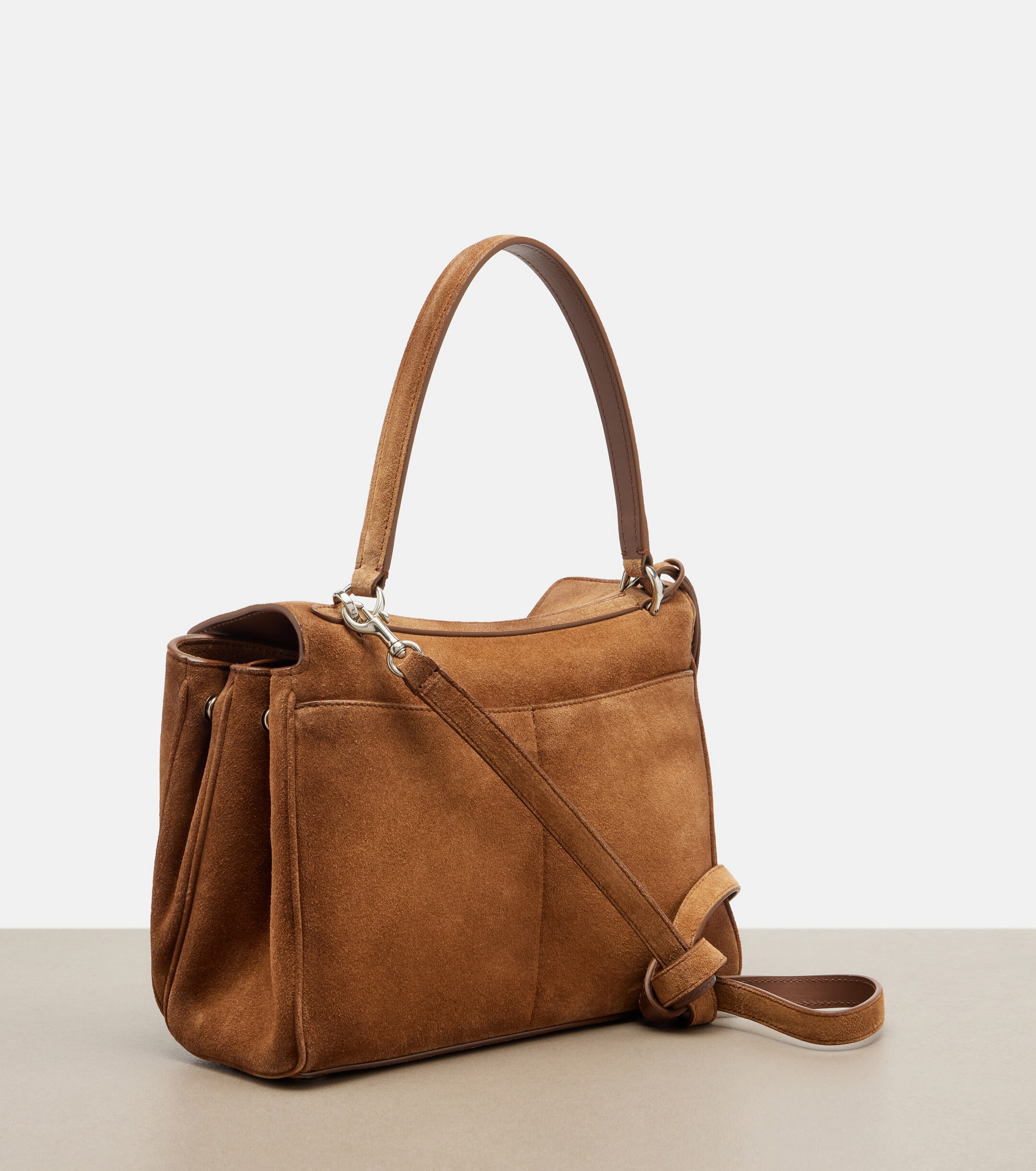 Balenciaga Rodeo Small suede top-handle bag