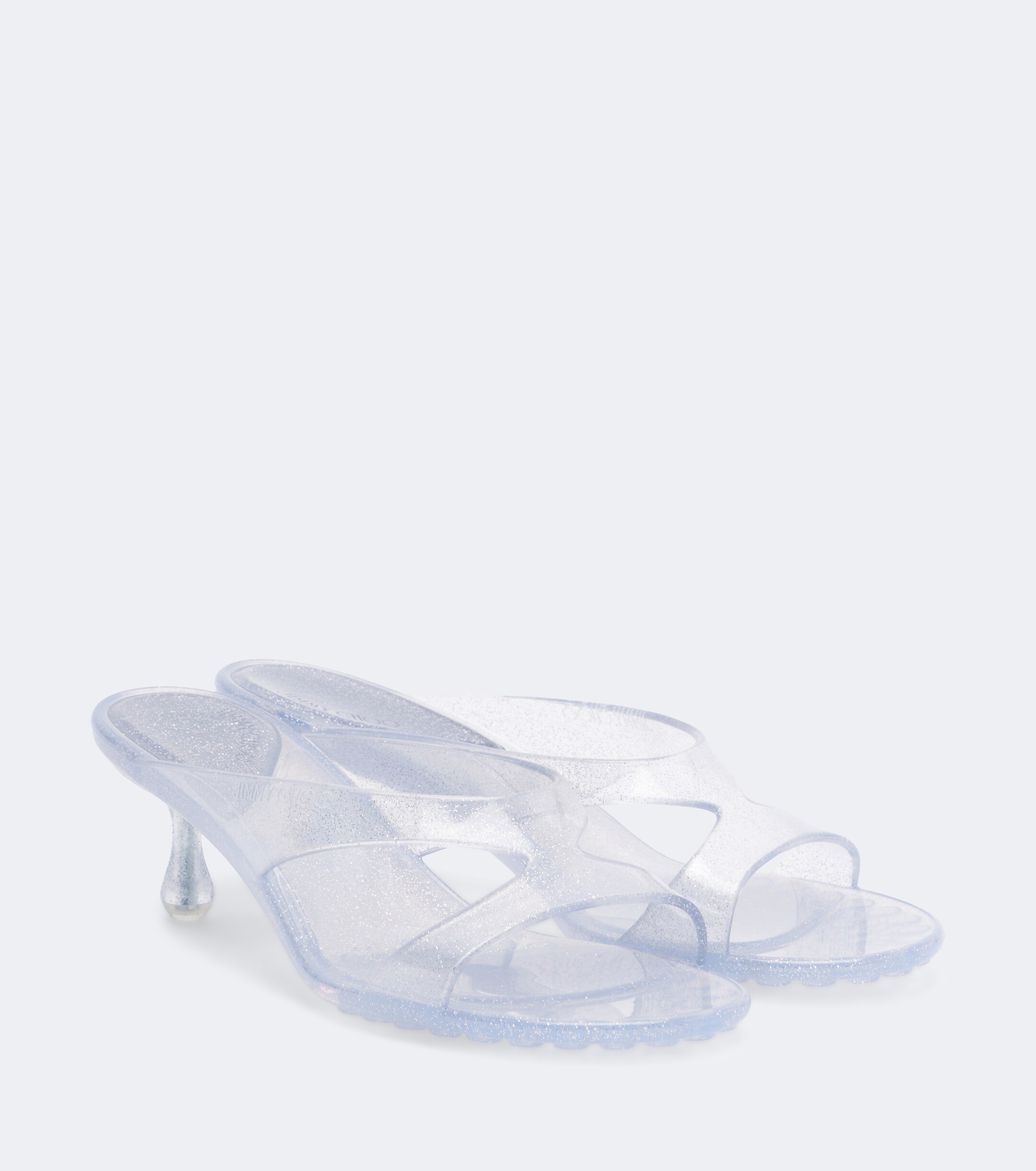 JIMMY CHOO Jimmy Choo Jelly Drop glitter TPU mules