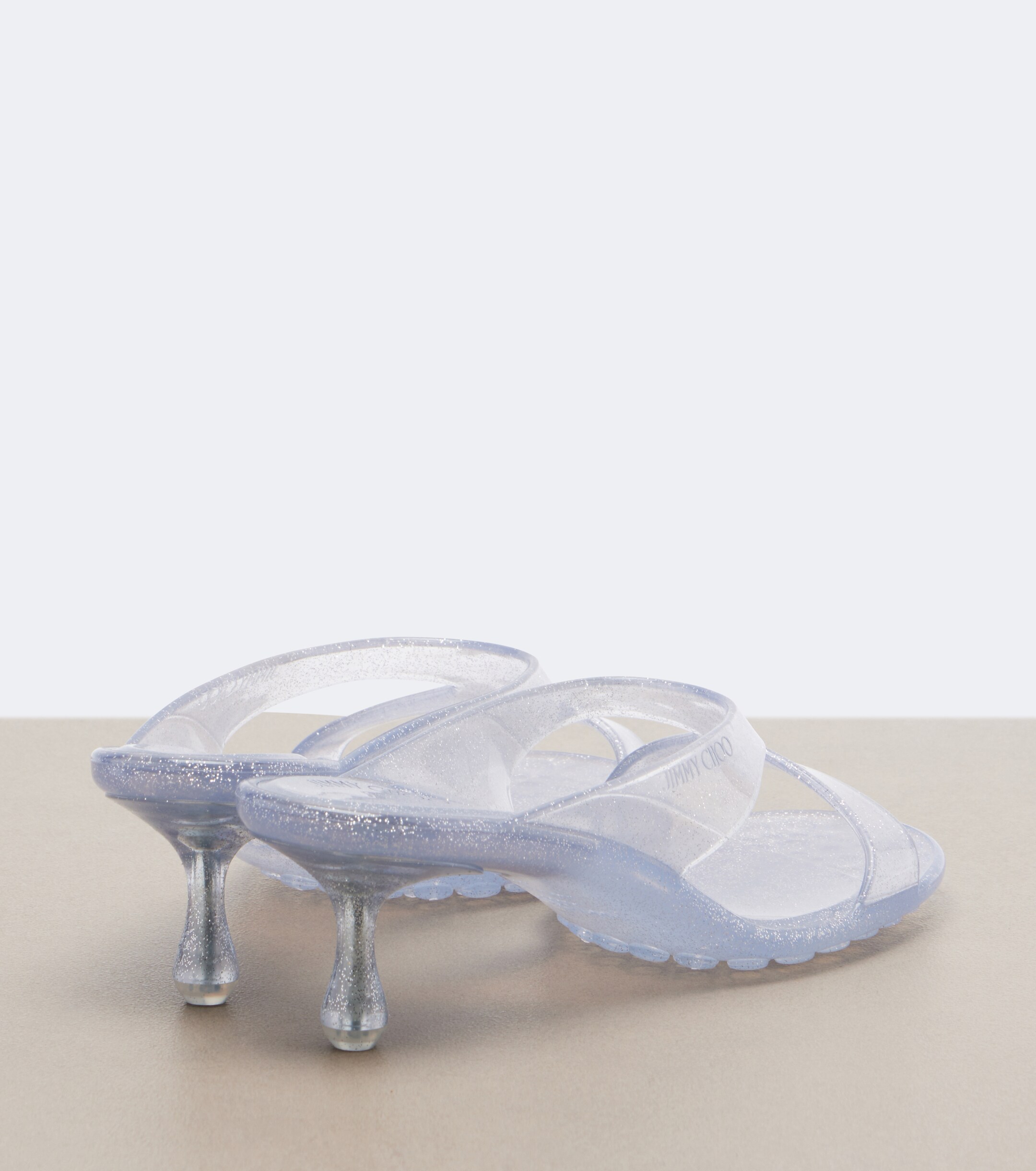 JIMMY CHOO Jimmy Choo Jelly Drop glitter TPU mules