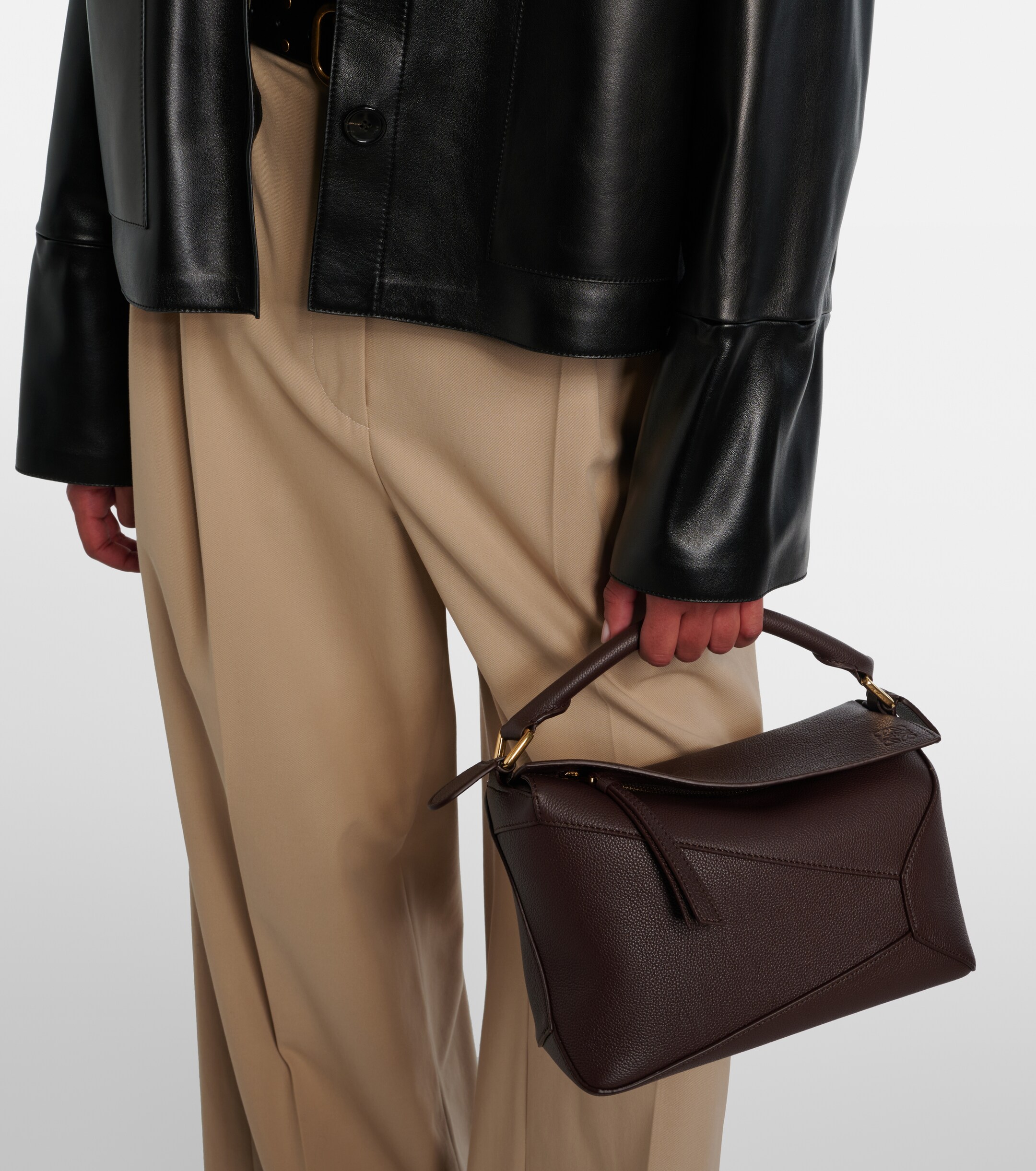 Loewe Puzzle Edge Small leather top-handle bag