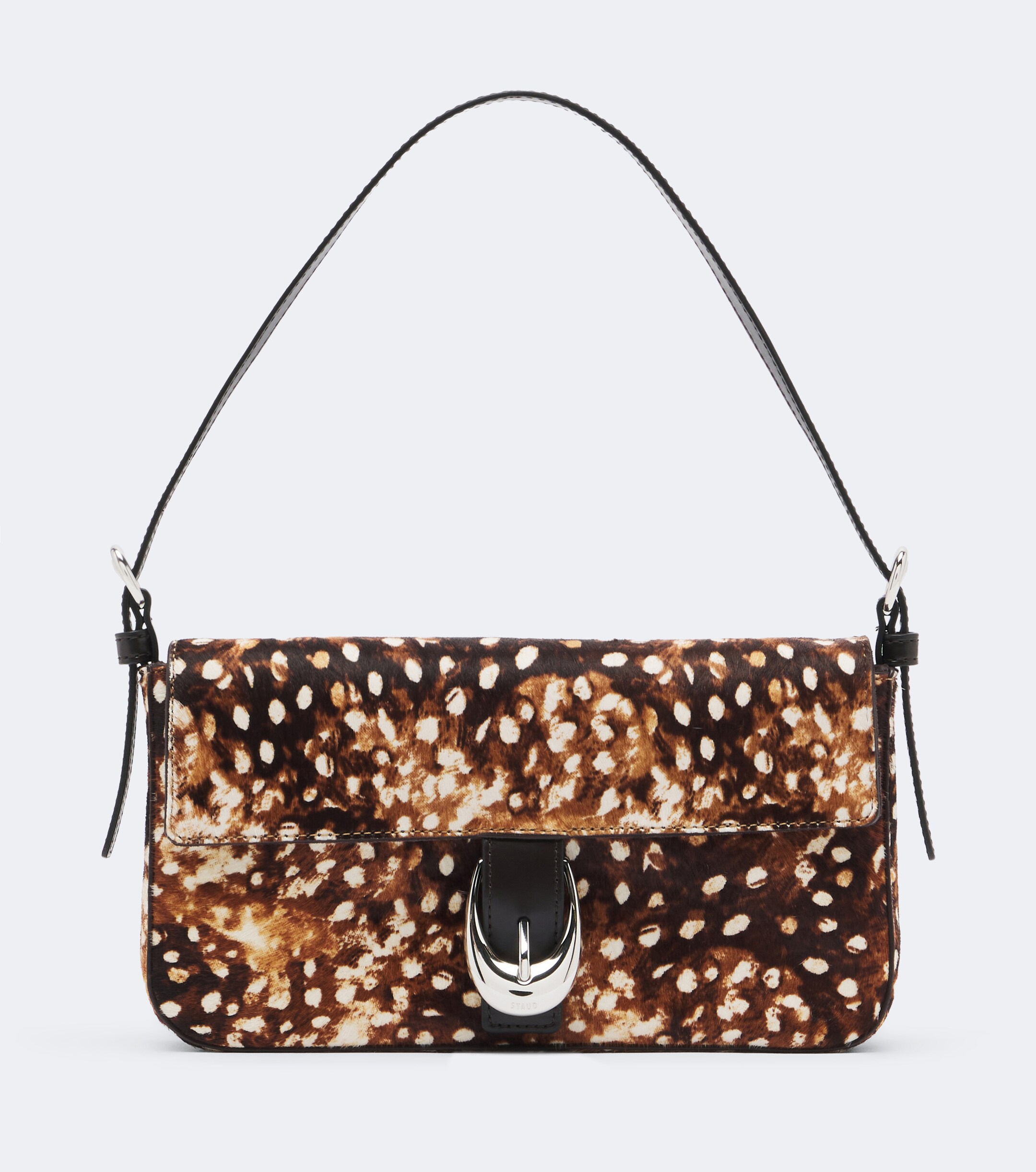 Staud Animal-printed calf hair shoulder bag