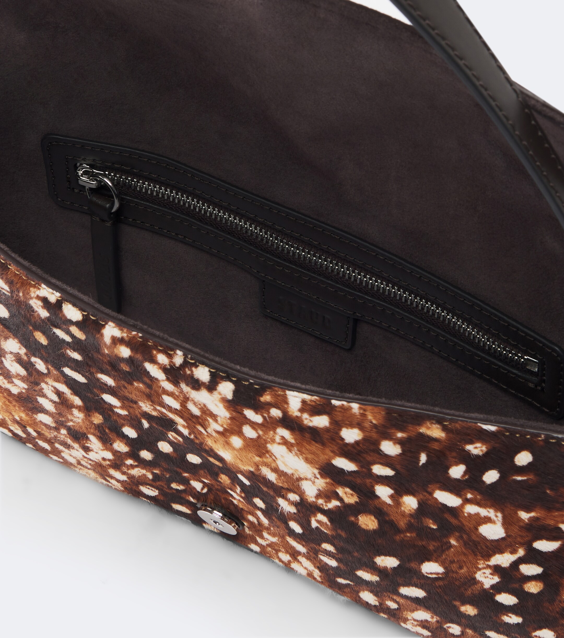 Staud Animal-printed calf hair shoulder bag
