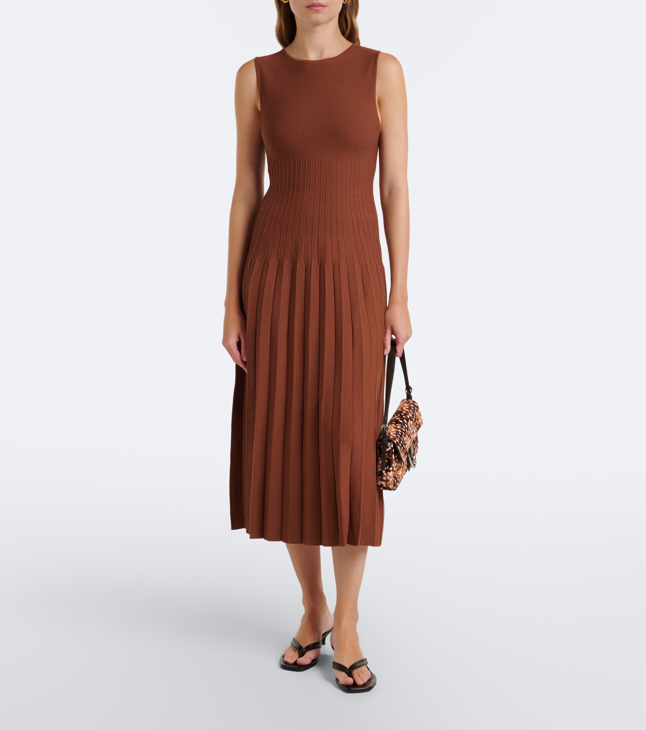 Staud Animal-printed calf hair shoulder bag