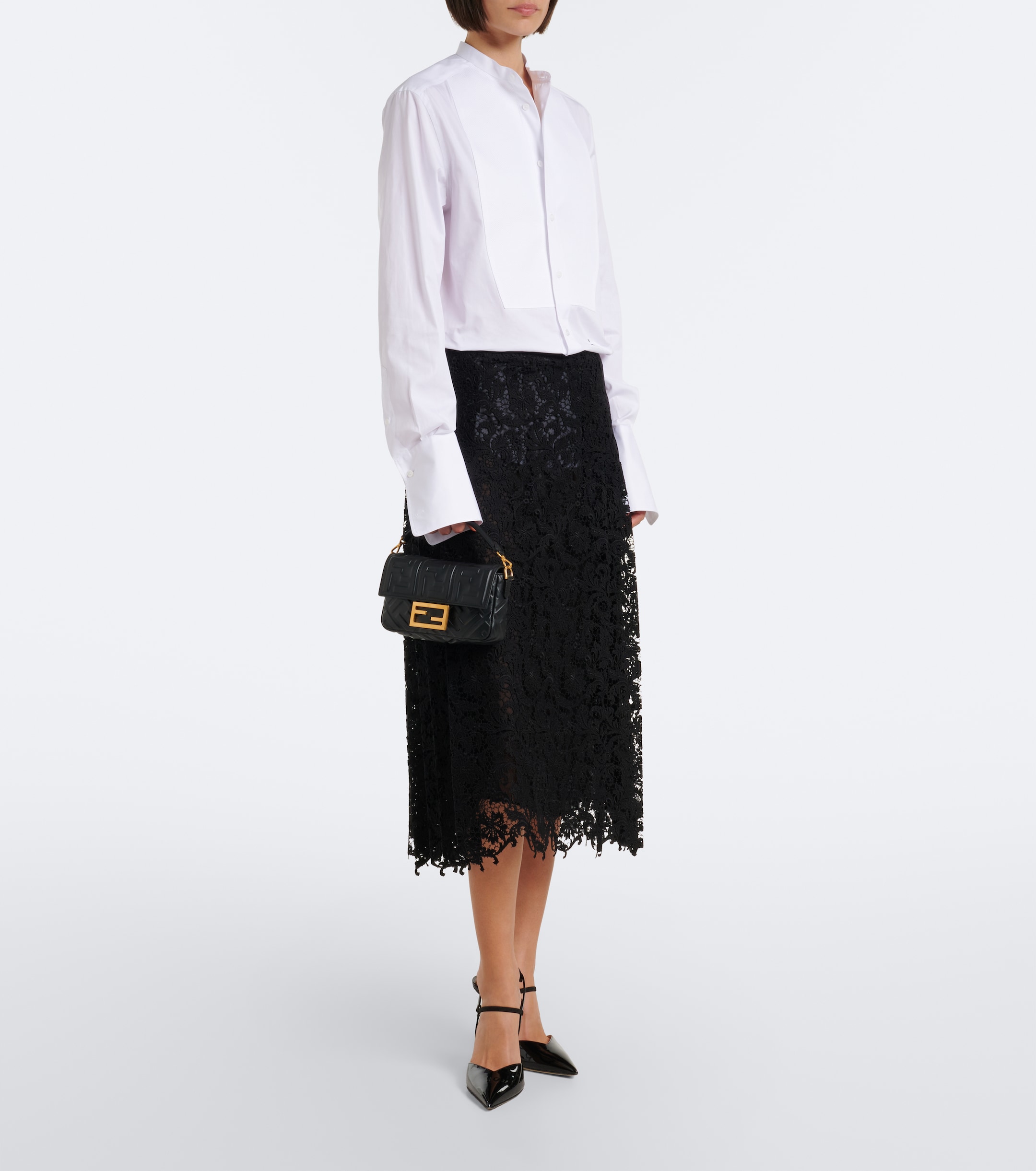 Fendi Fendi Baguette Mini leather top-handle bag