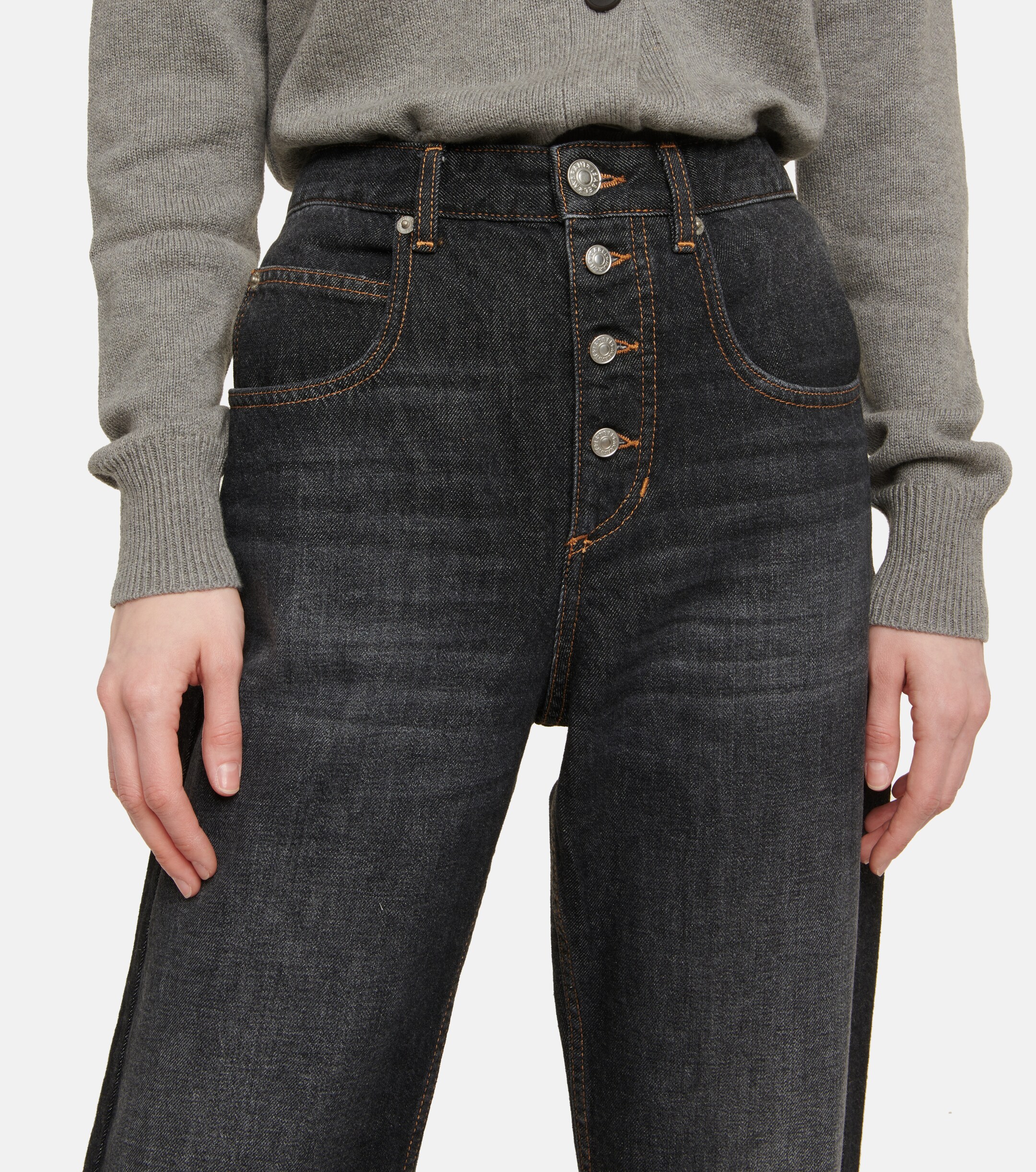 Marant Étoile Belden high-rise straight jeans