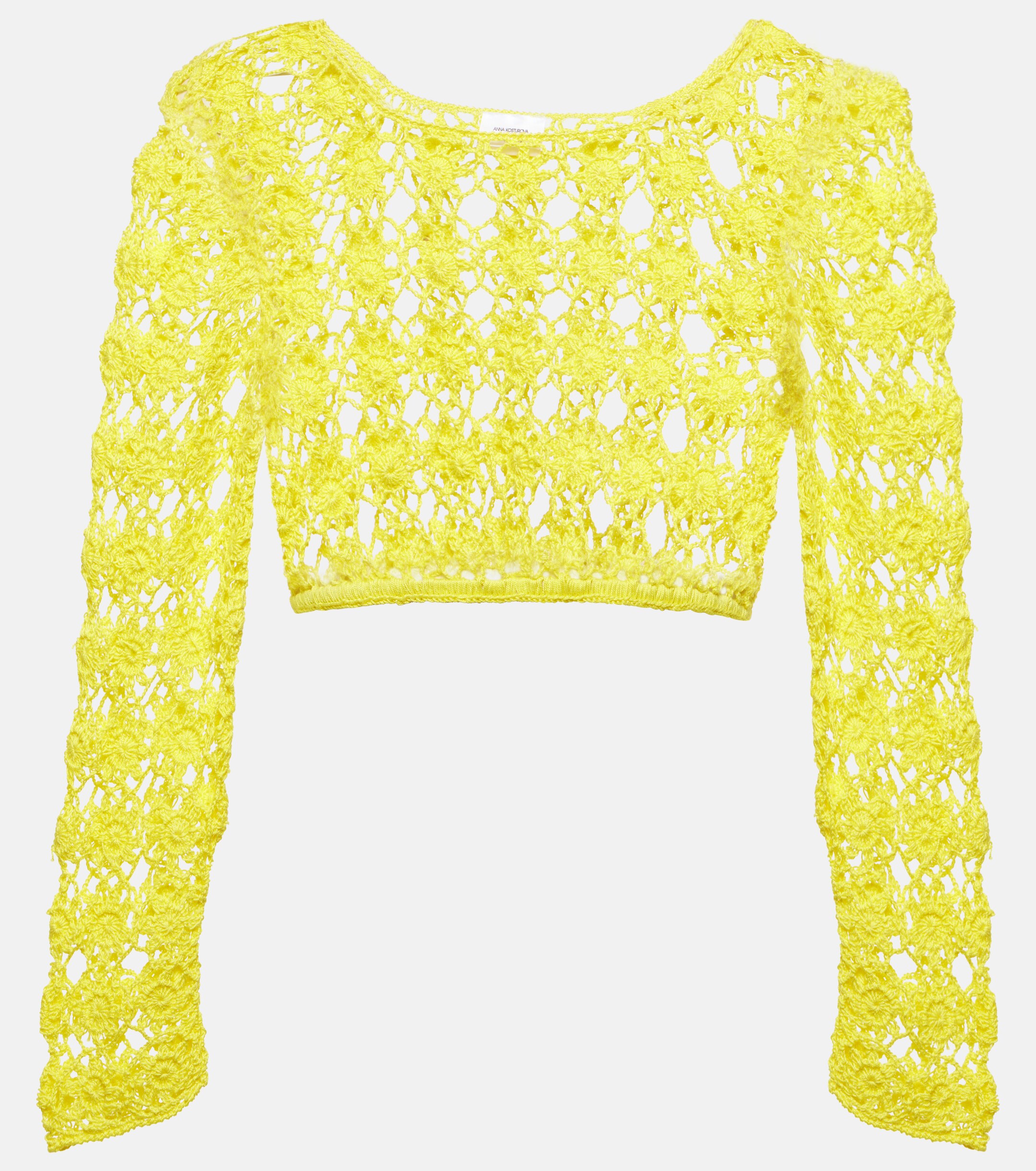Anna Kosturova Bella crochet cotton crop top