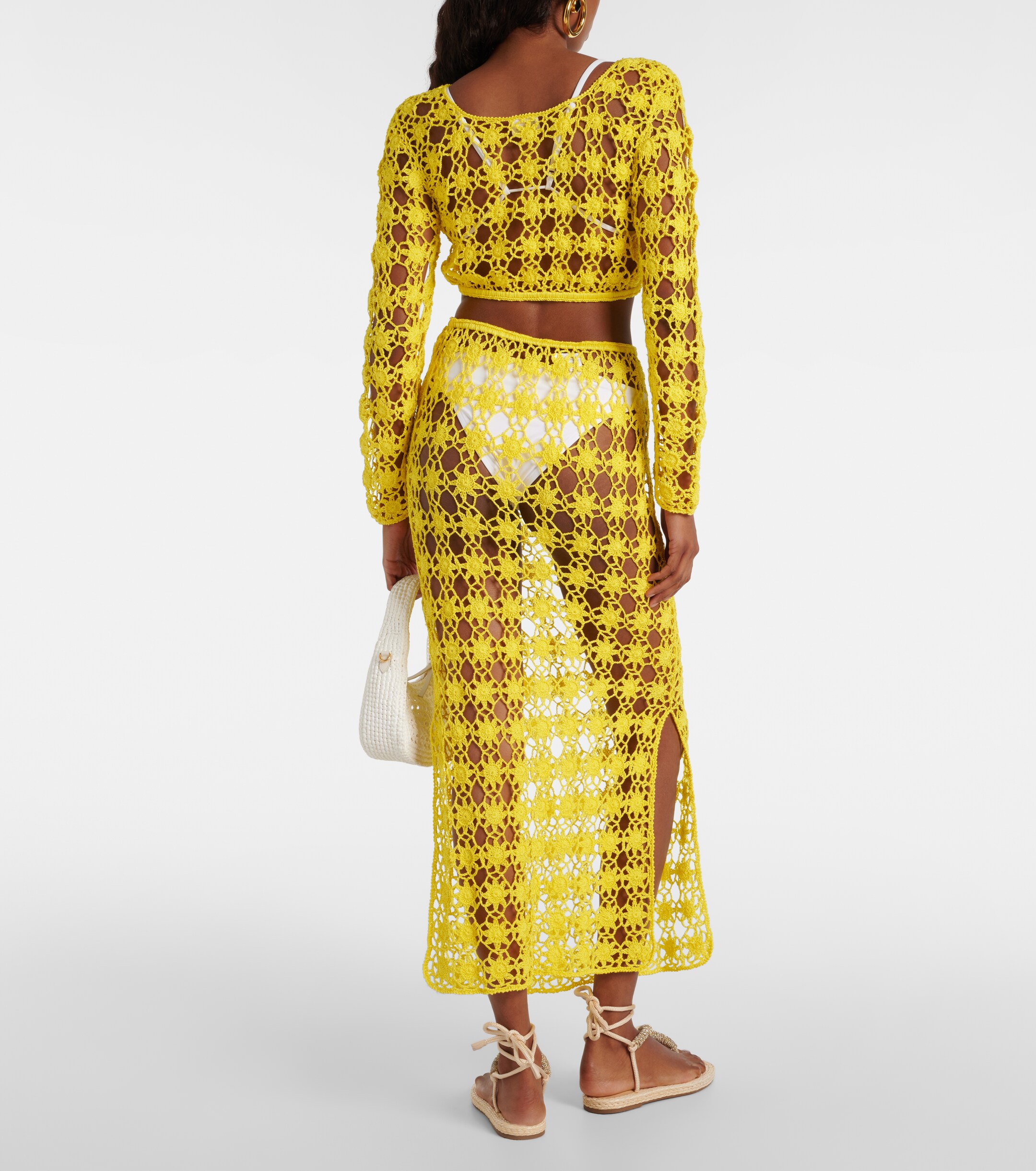 Anna Kosturova Bella crochet cotton crop top