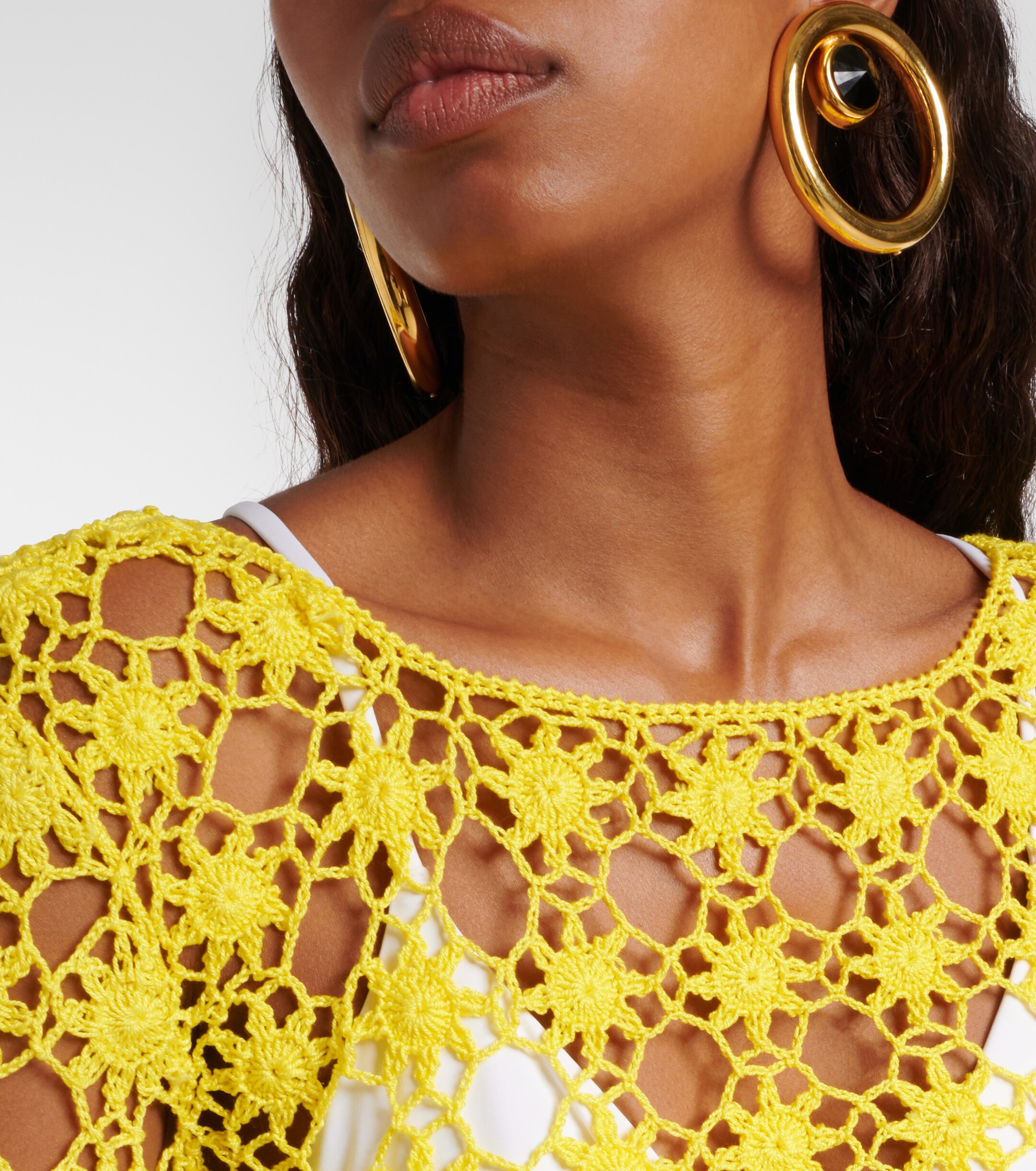 Anna Kosturova Bella crochet cotton crop top
