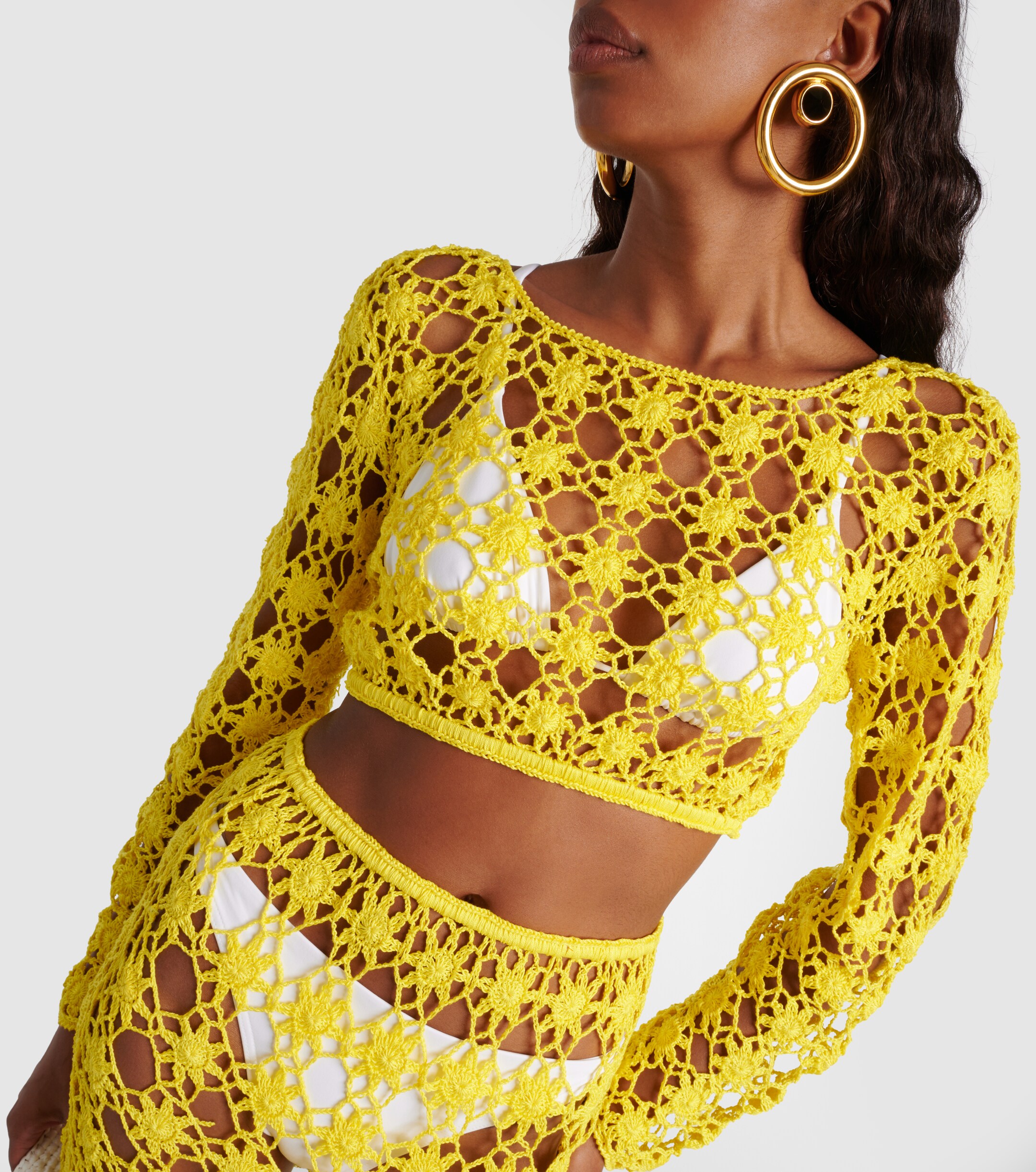Anna Kosturova Bella crochet cotton crop top