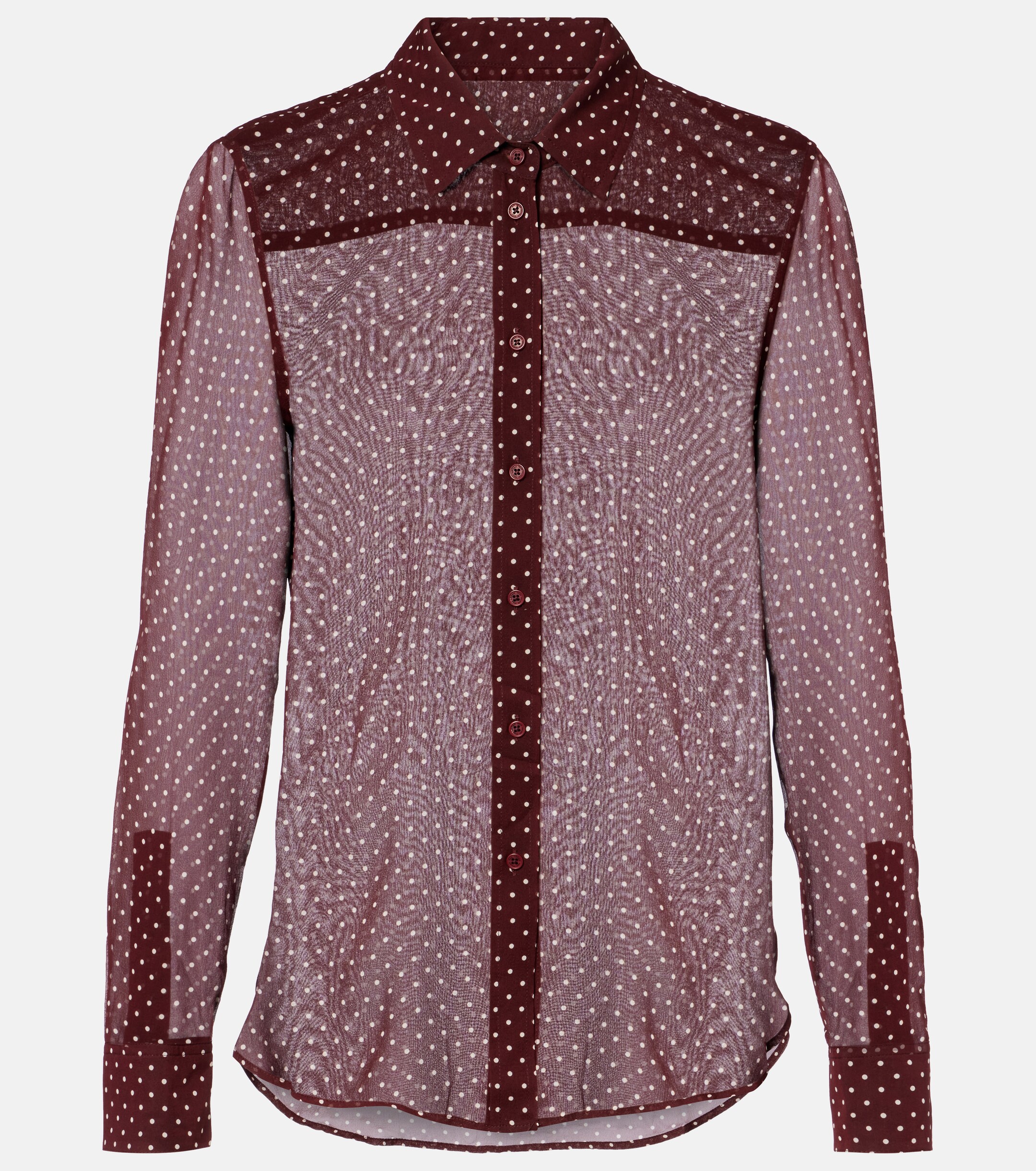 Nili Lotan Gaia polka-dot silk shirt