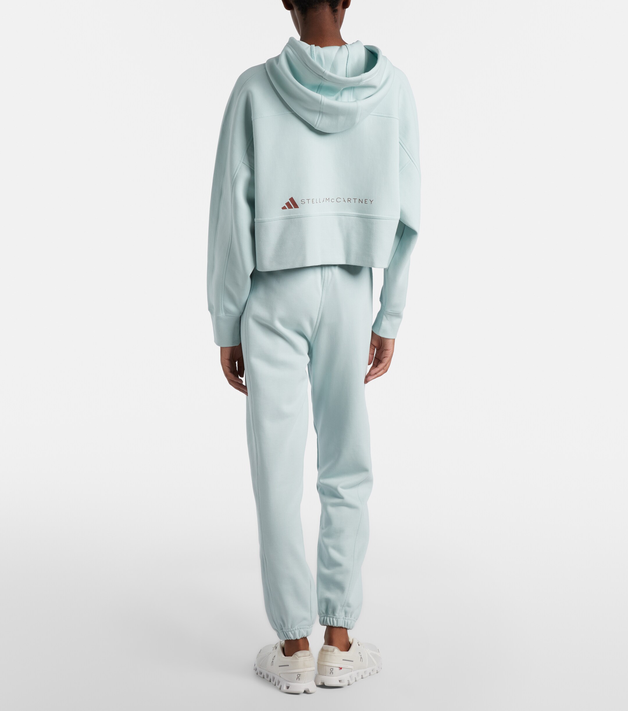 adidas by Stella McCartney Adidas by Stella McCartney aSMC Cro cotton-blend jersey hoodie