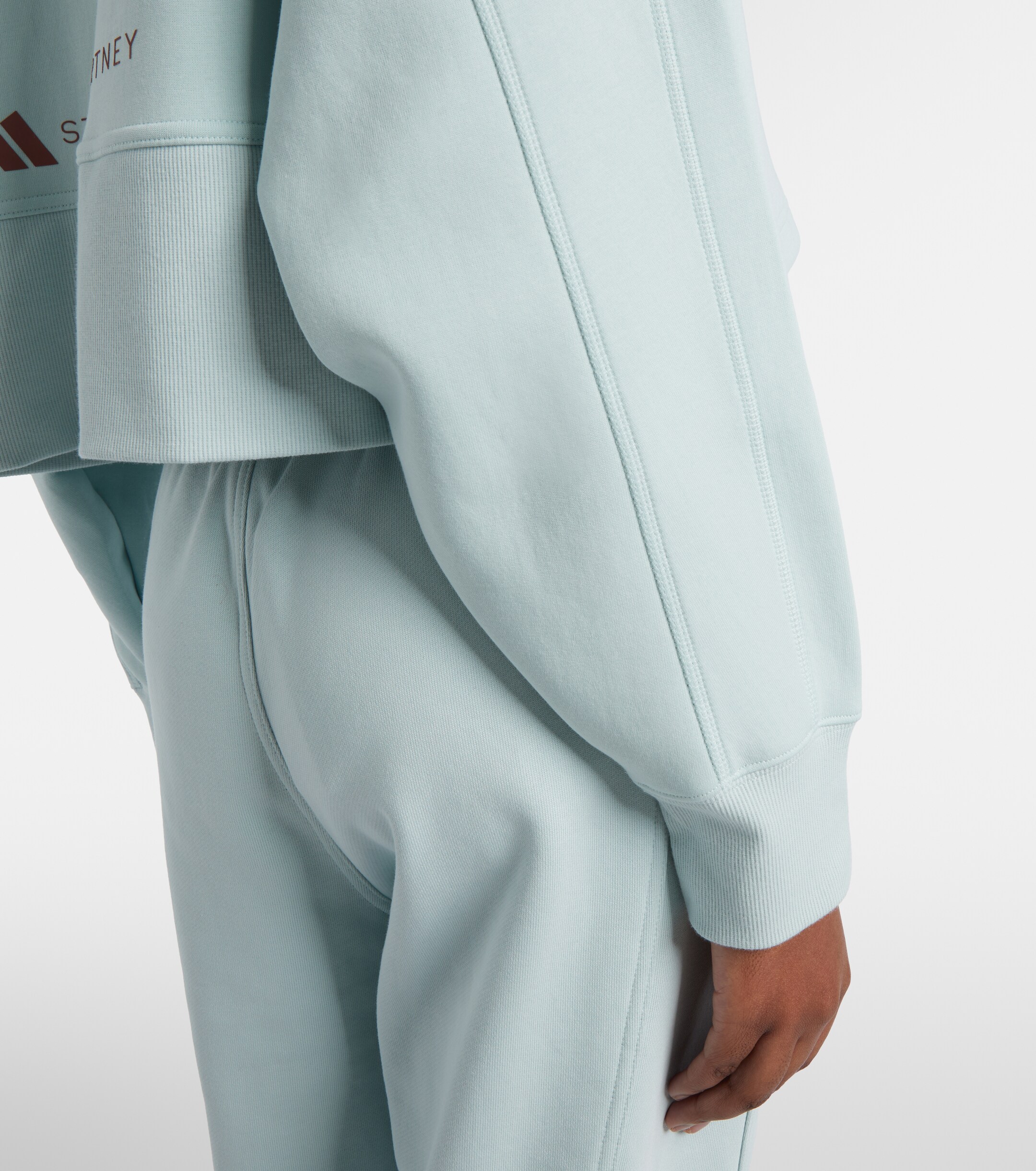 adidas by Stella McCartney Adidas by Stella McCartney aSMC Cro cotton-blend jersey hoodie