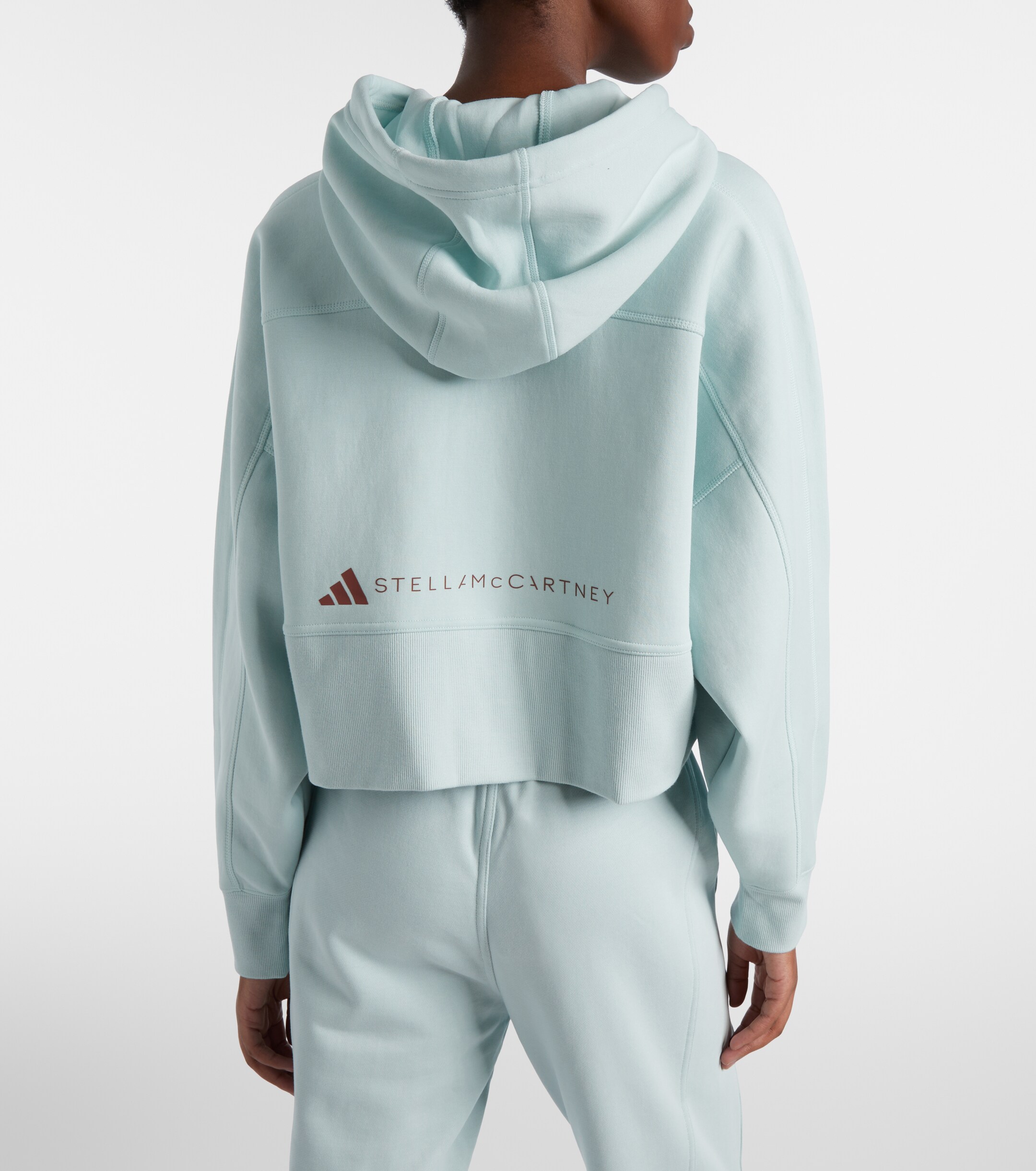 adidas by Stella McCartney Adidas by Stella McCartney aSMC Cro cotton-blend jersey hoodie