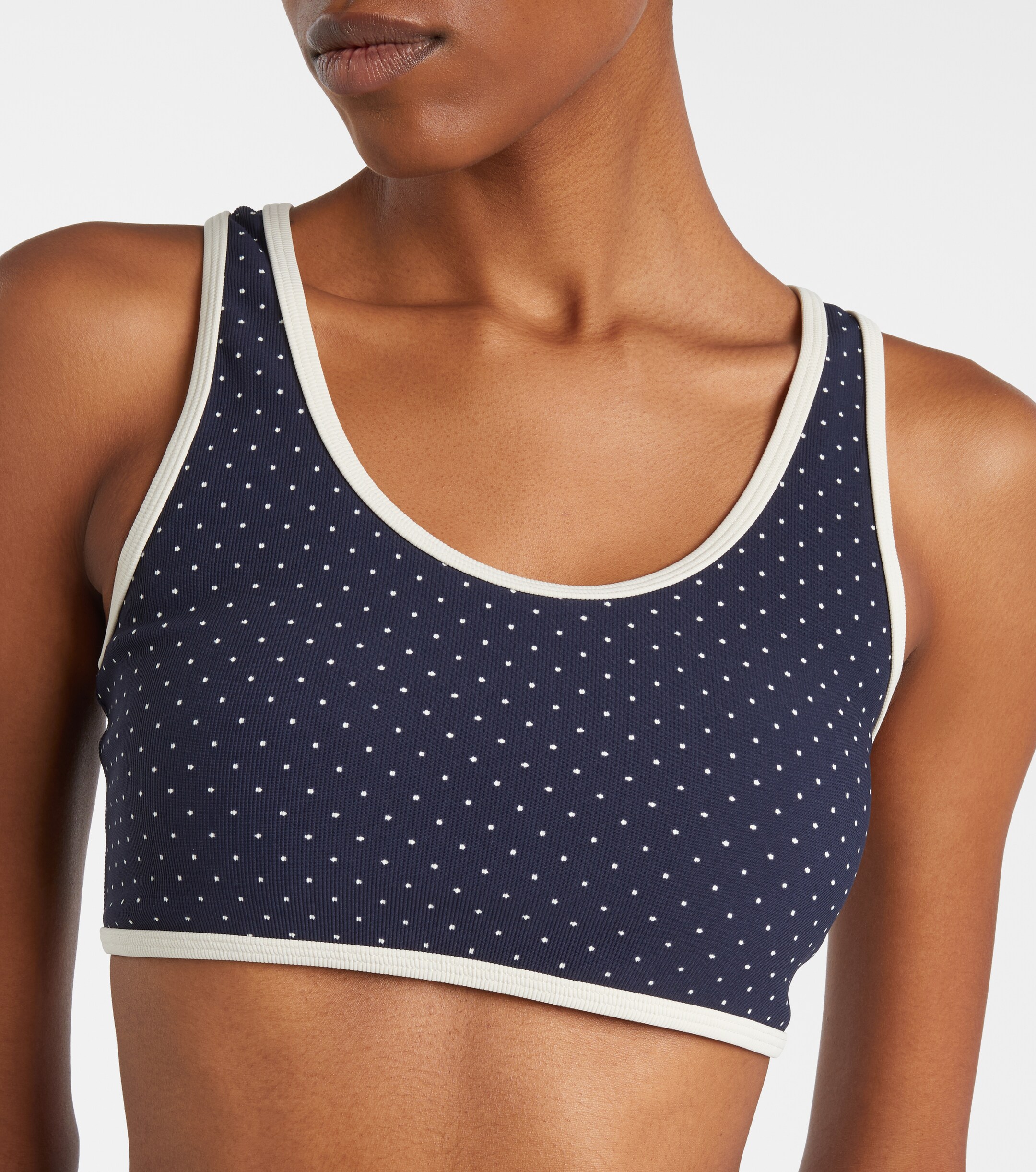 The Upside The Upside Spellbound Jade polka-dot sports bra