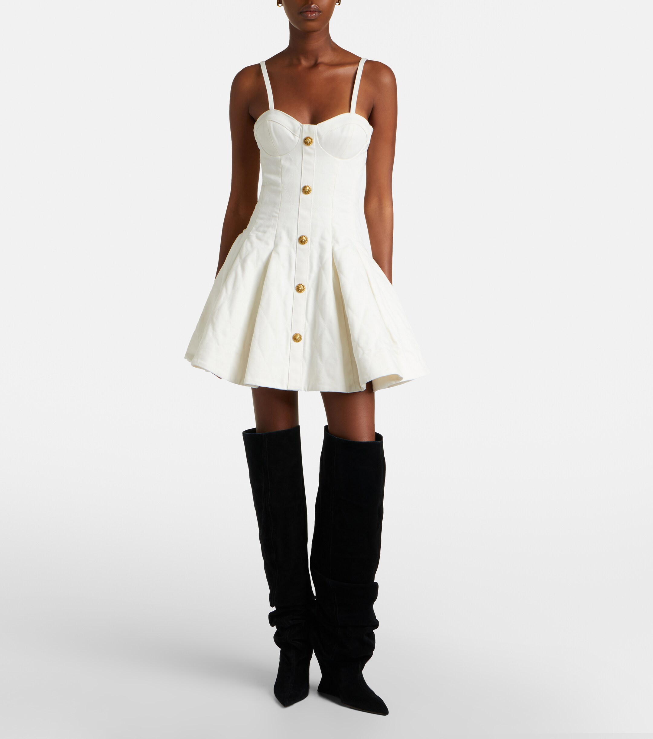 Balmain Balmain Suede over-the-knee boots