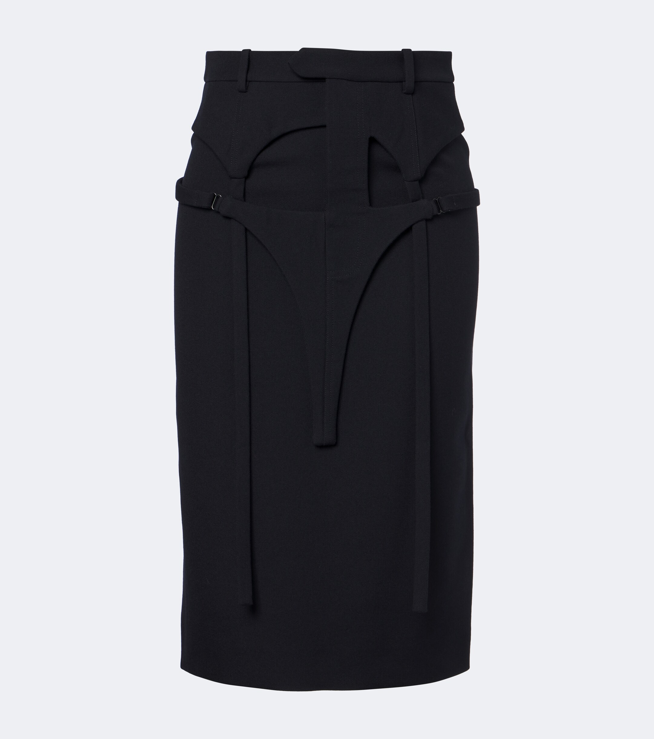 Jean Paul Gaultier Jean Paul Gaultier Layered virgin wool pencil skirt