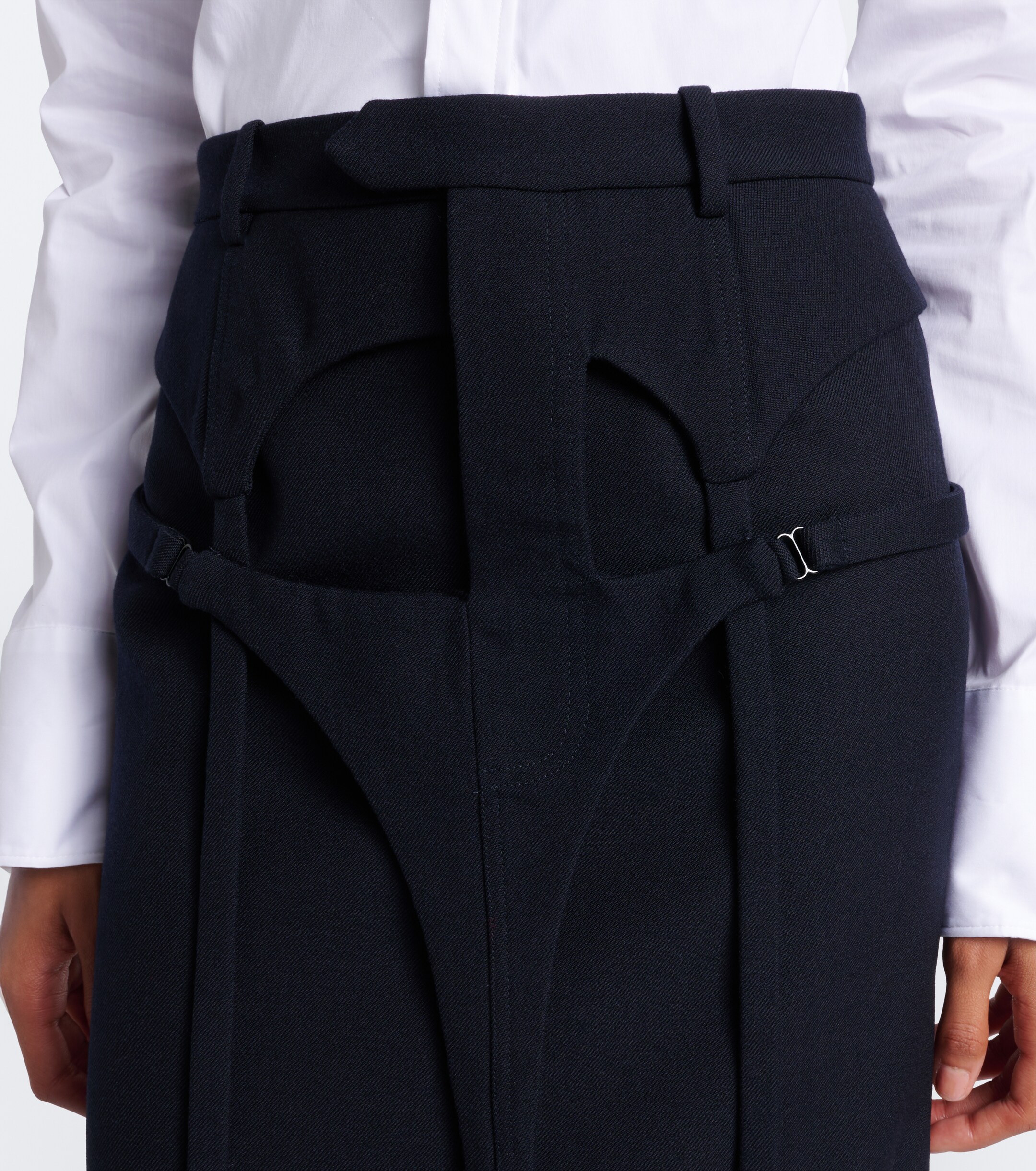 Jean Paul Gaultier Jean Paul Gaultier Layered virgin wool pencil skirt