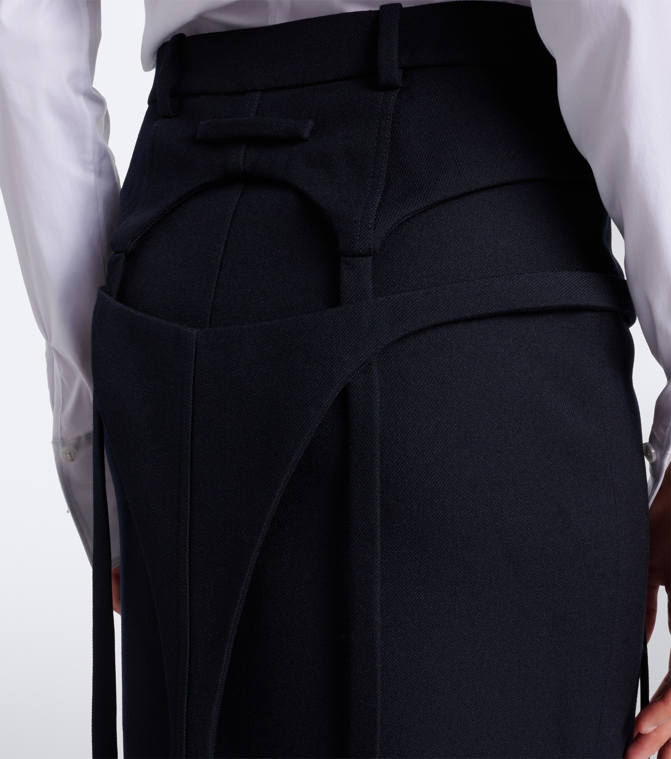 Jean Paul Gaultier Jean Paul Gaultier Layered virgin wool pencil skirt
