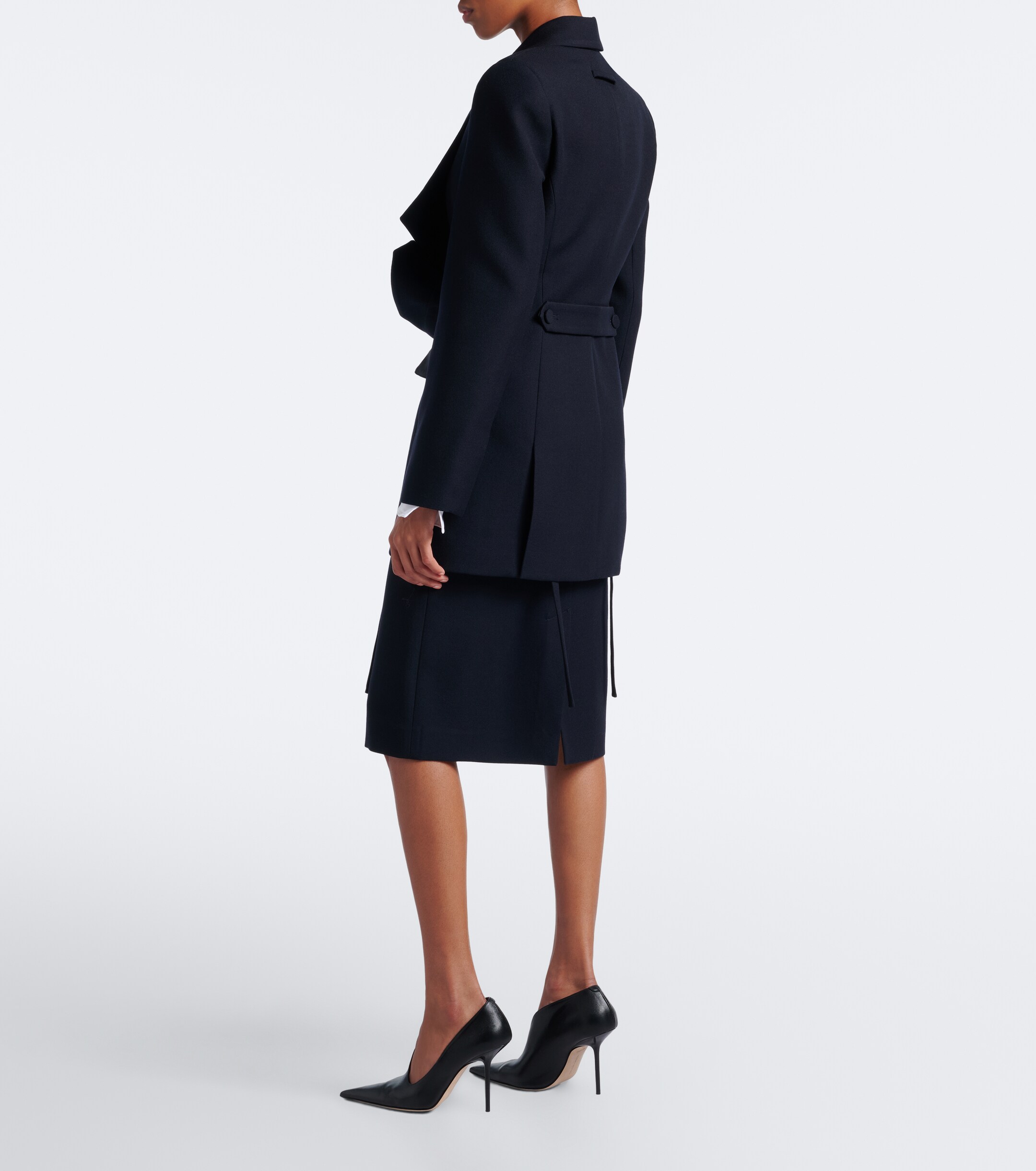 Jean Paul Gaultier Jean Paul Gaultier Layered virgin wool pencil skirt