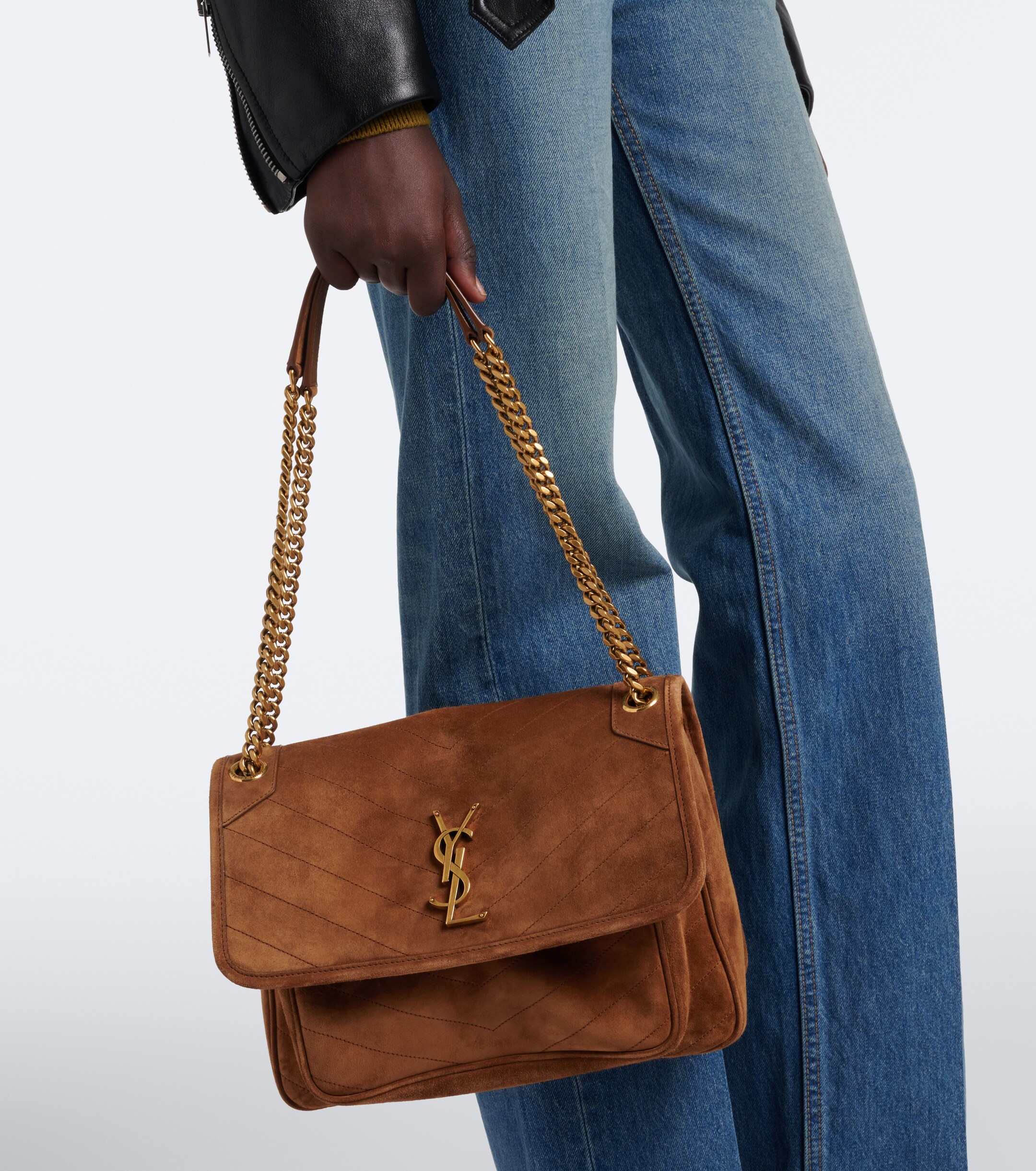 Saint Laurent Niki Medium suede shoulder bag