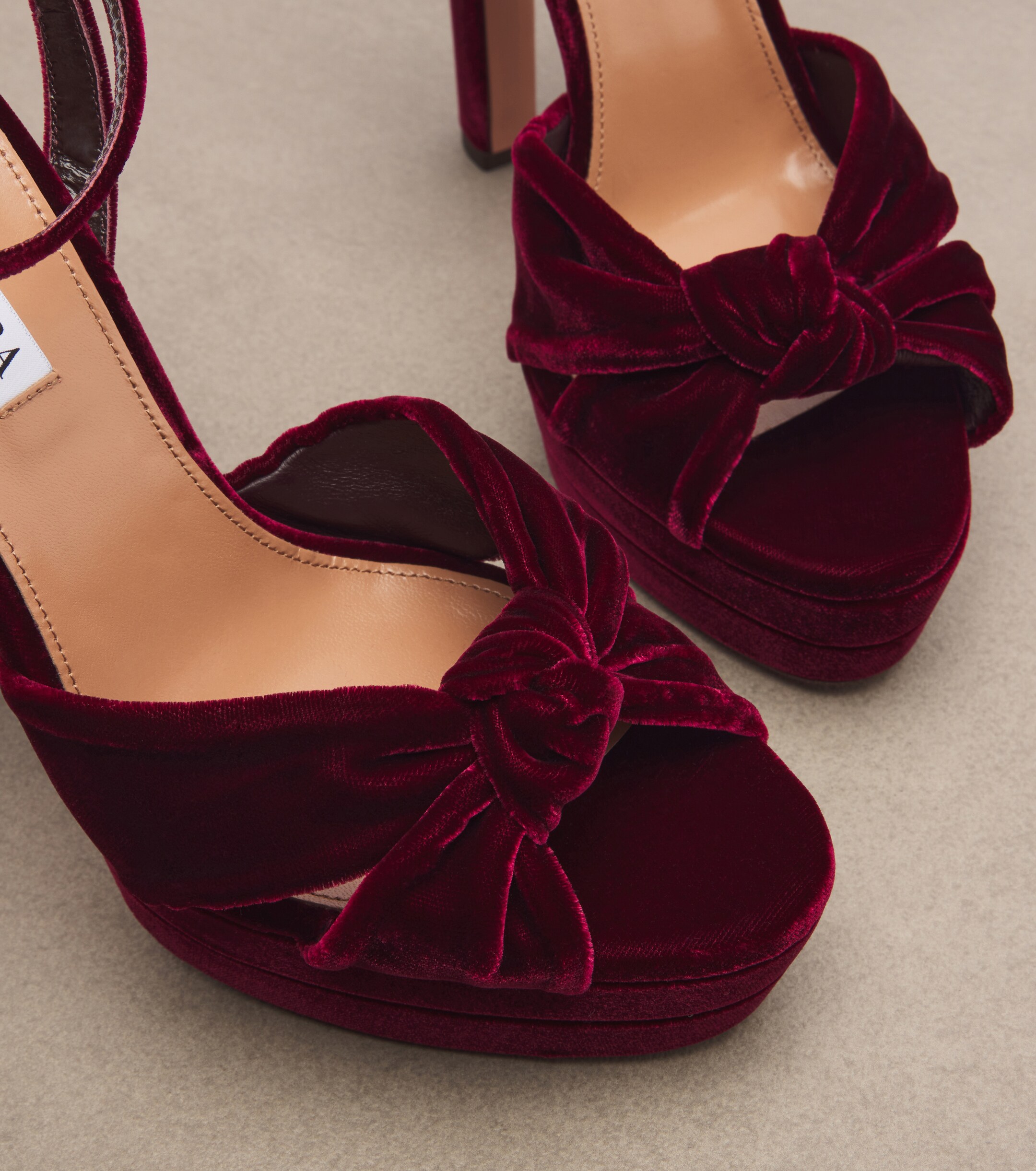 AQUAZZURA Aquazzura Cupid velvet platform sandals