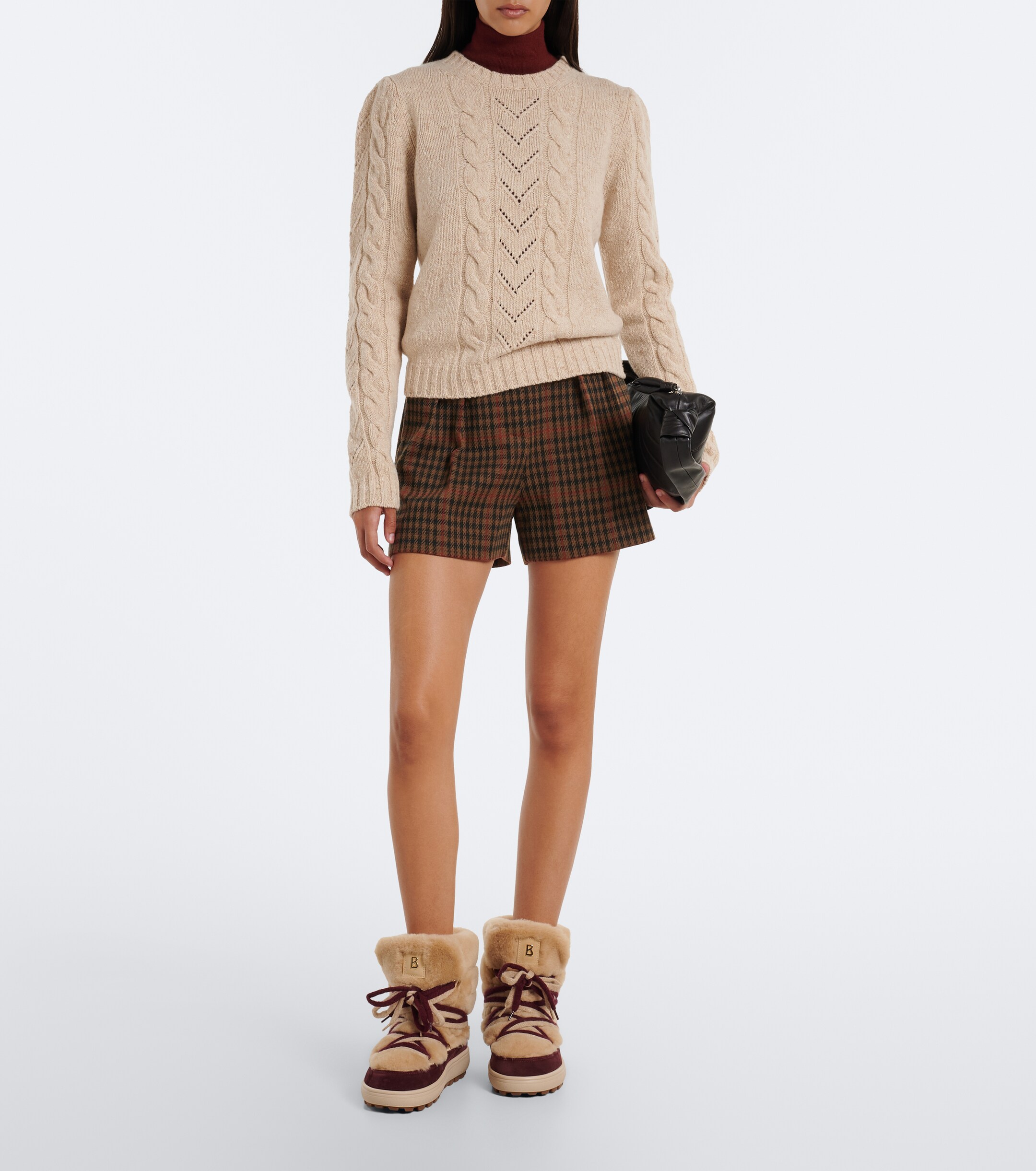 BOGNER Bogner Chamonix shearling and suede snow boots