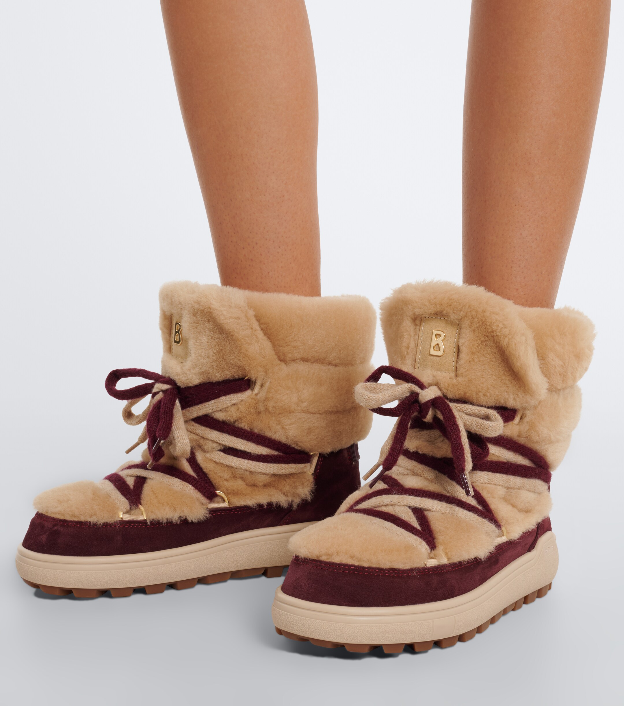 BOGNER Bogner Chamonix shearling and suede snow boots