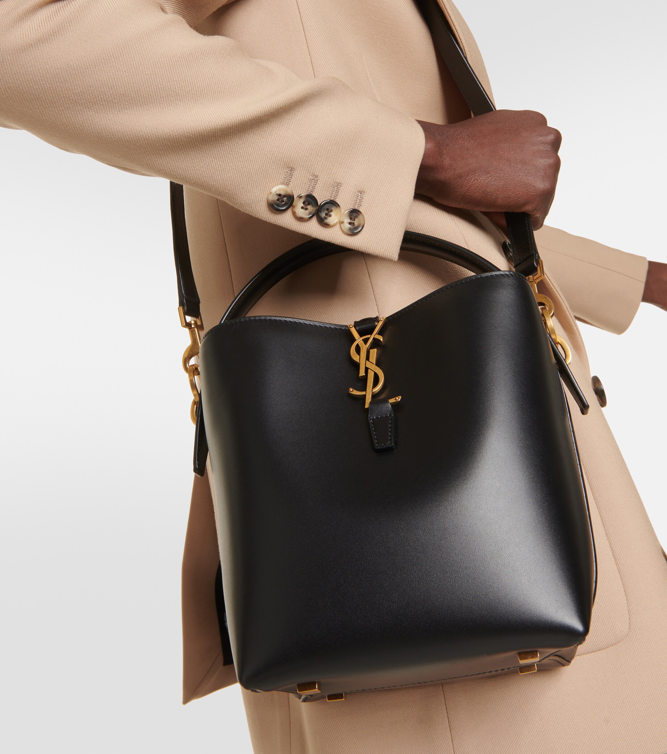 Saint Laurent Le 37 Small leather bucket bag