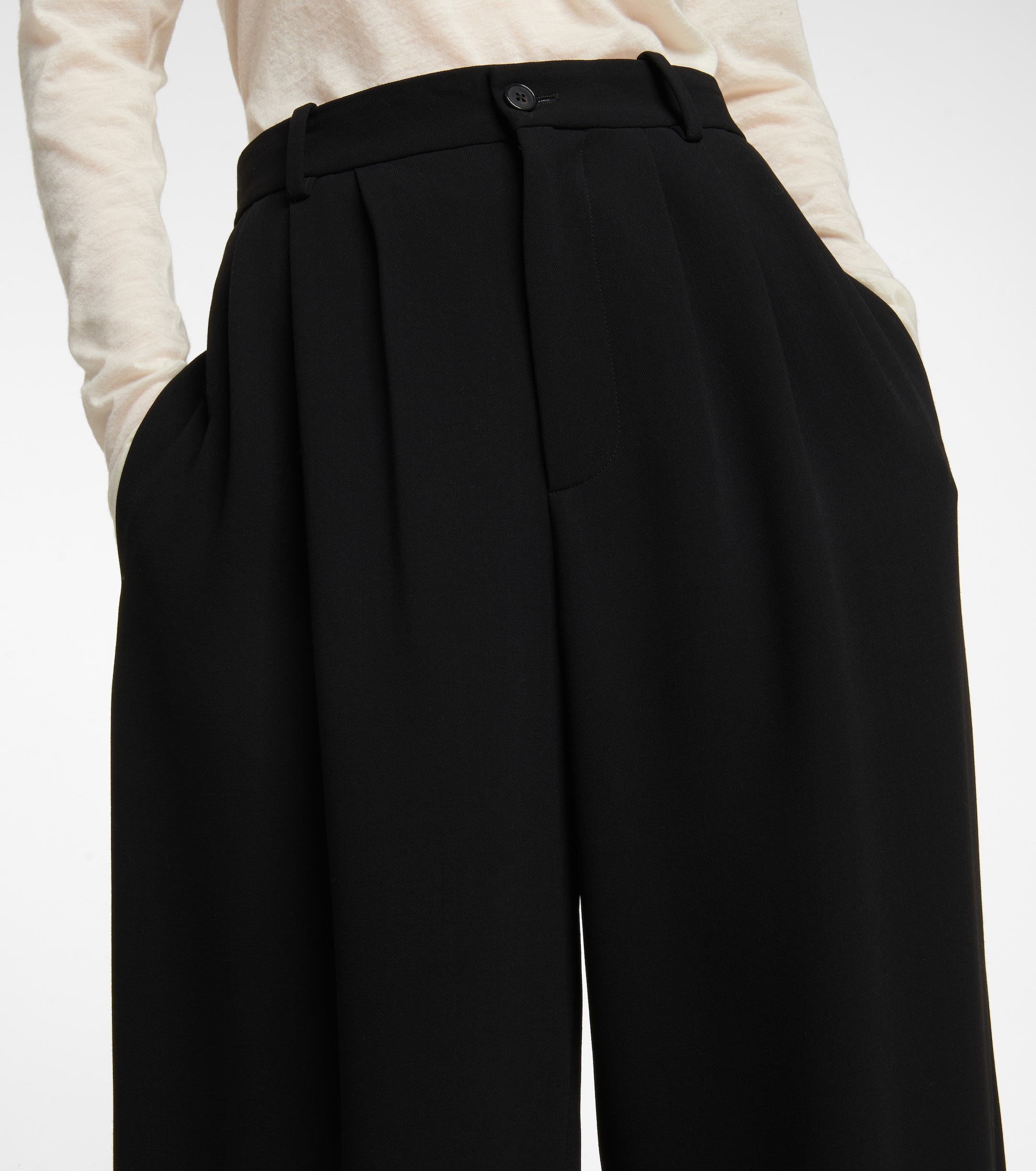 The Row - Rufus wool wide-leg pants | Plush