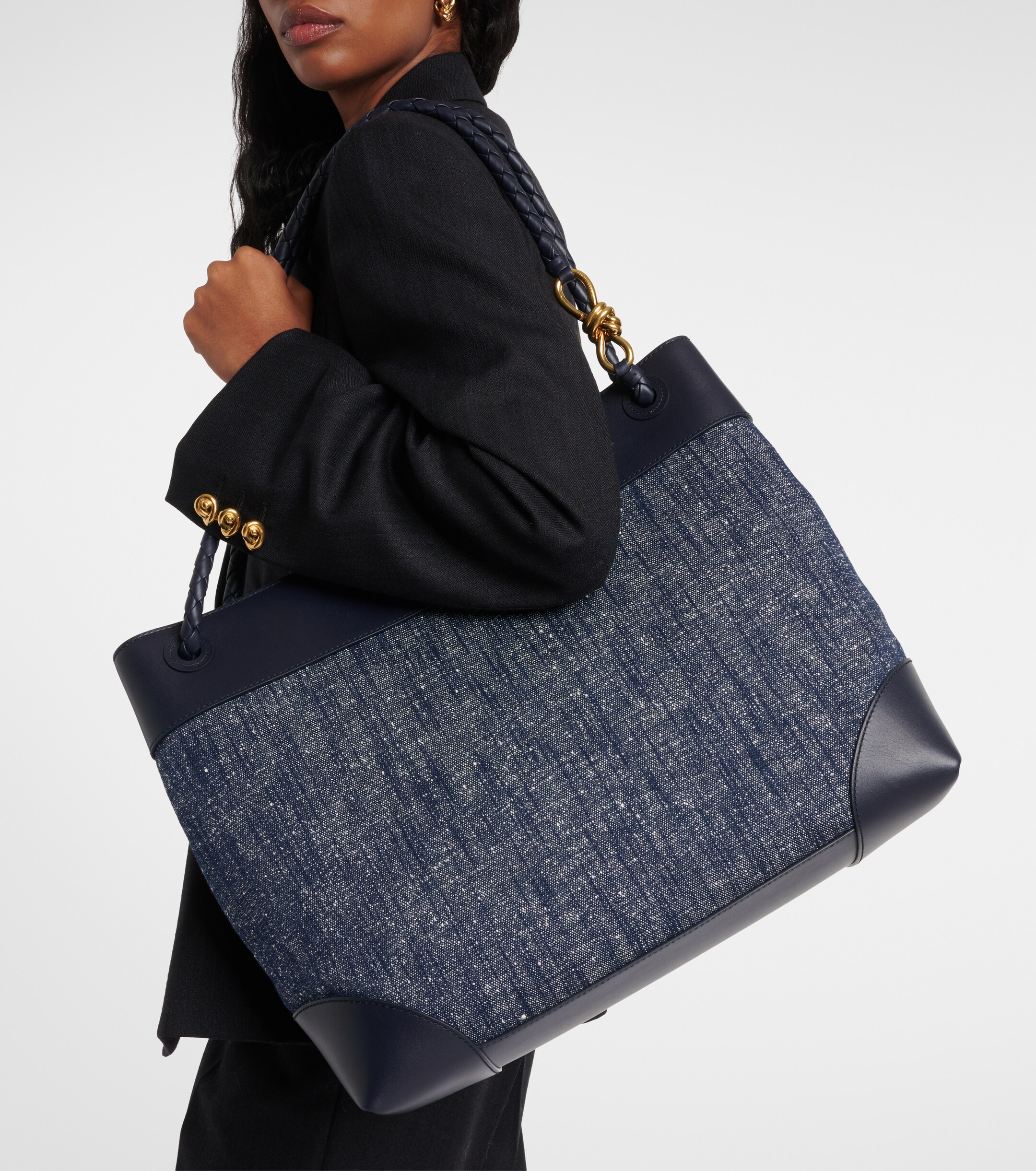 Bottega Veneta Andiamo Large denim tote bag