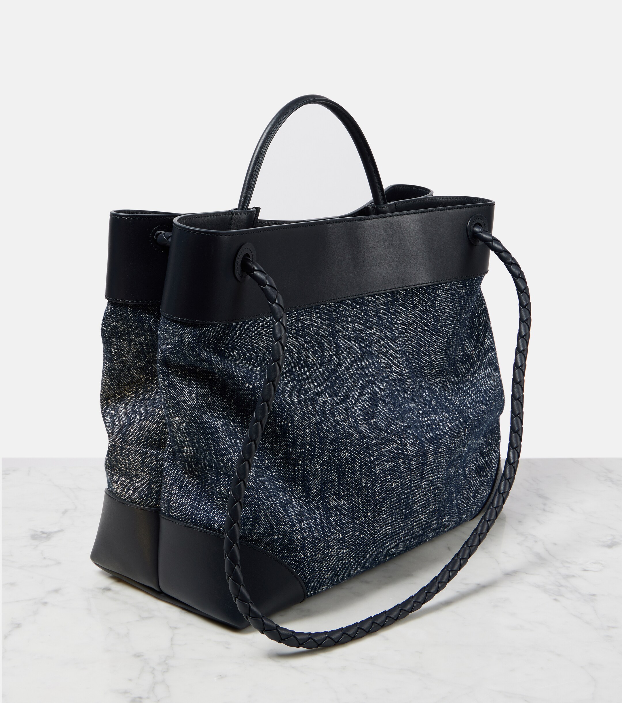 Bottega Veneta Andiamo Large denim tote bag