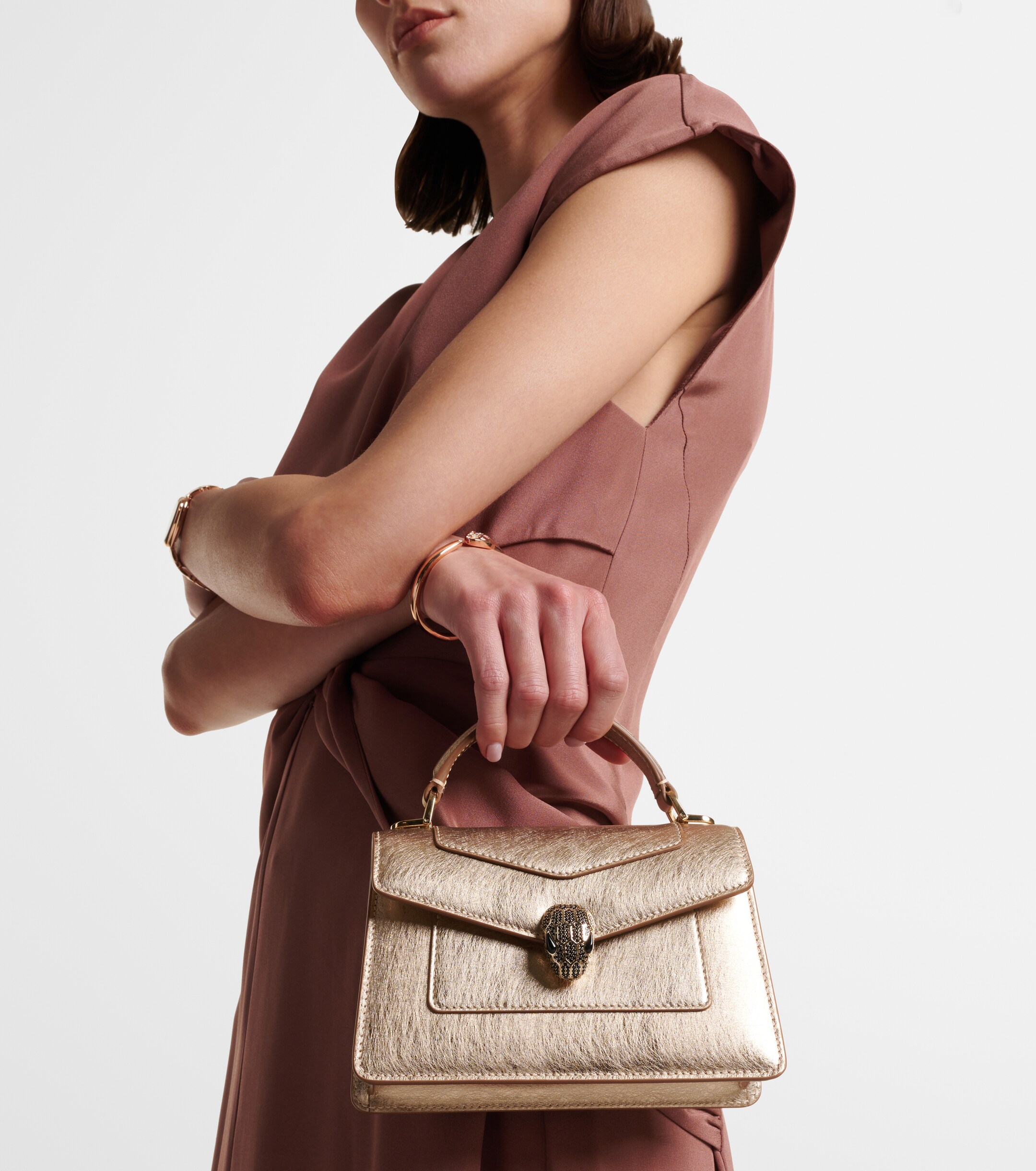 Bvlgari Bvlgari Serpenti Forever Mini leather tote bag
