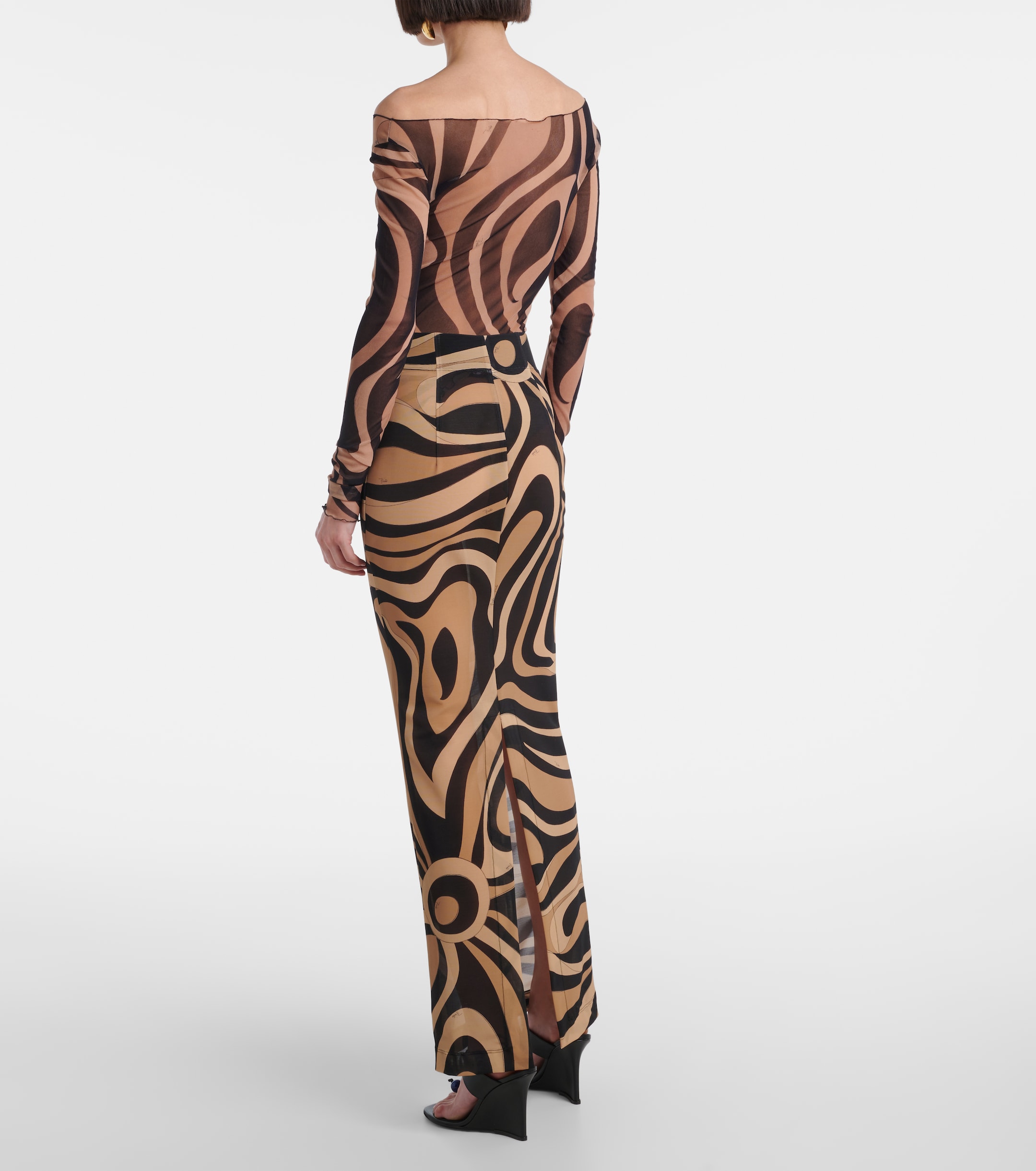 Pucci Printed semi-sheer maxi skirt thumbnail