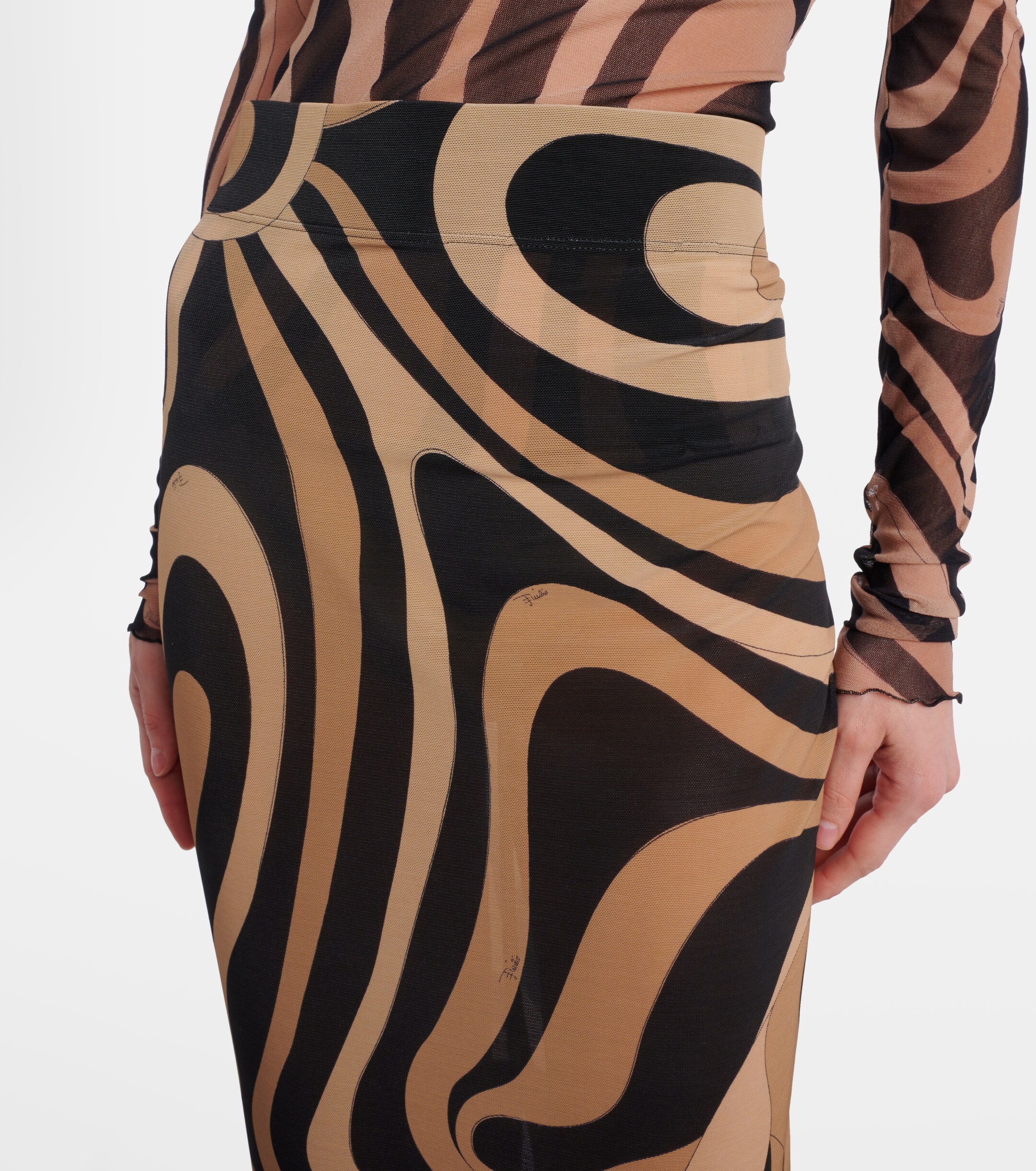 Pucci Printed semi-sheer maxi skirt thumbnail
