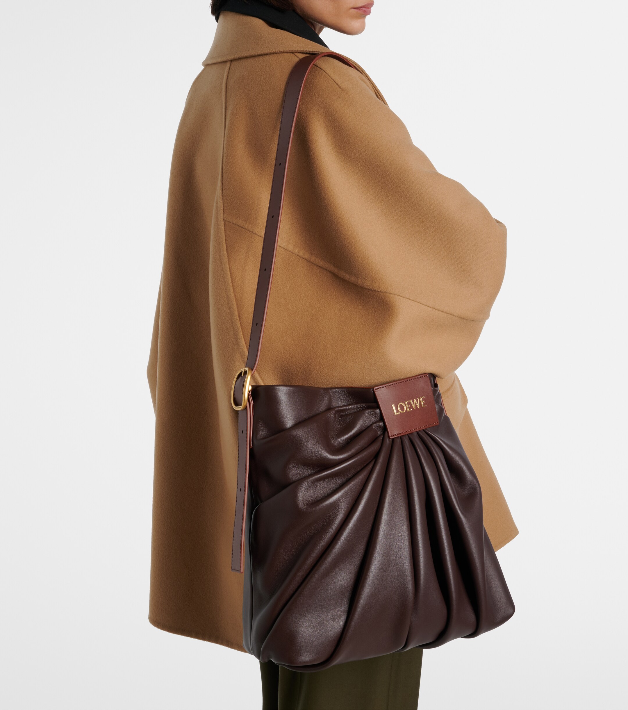 Loewe Draped leather tote bag