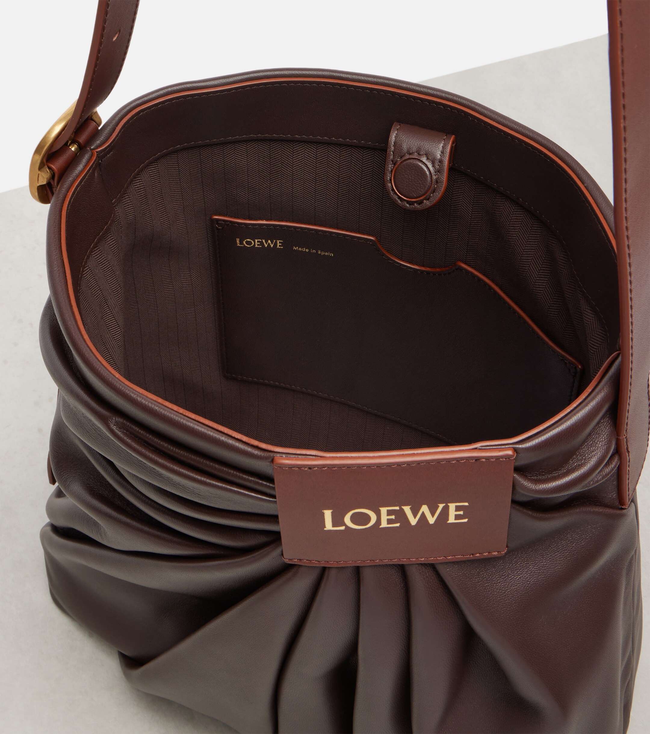 Loewe Draped leather tote bag
