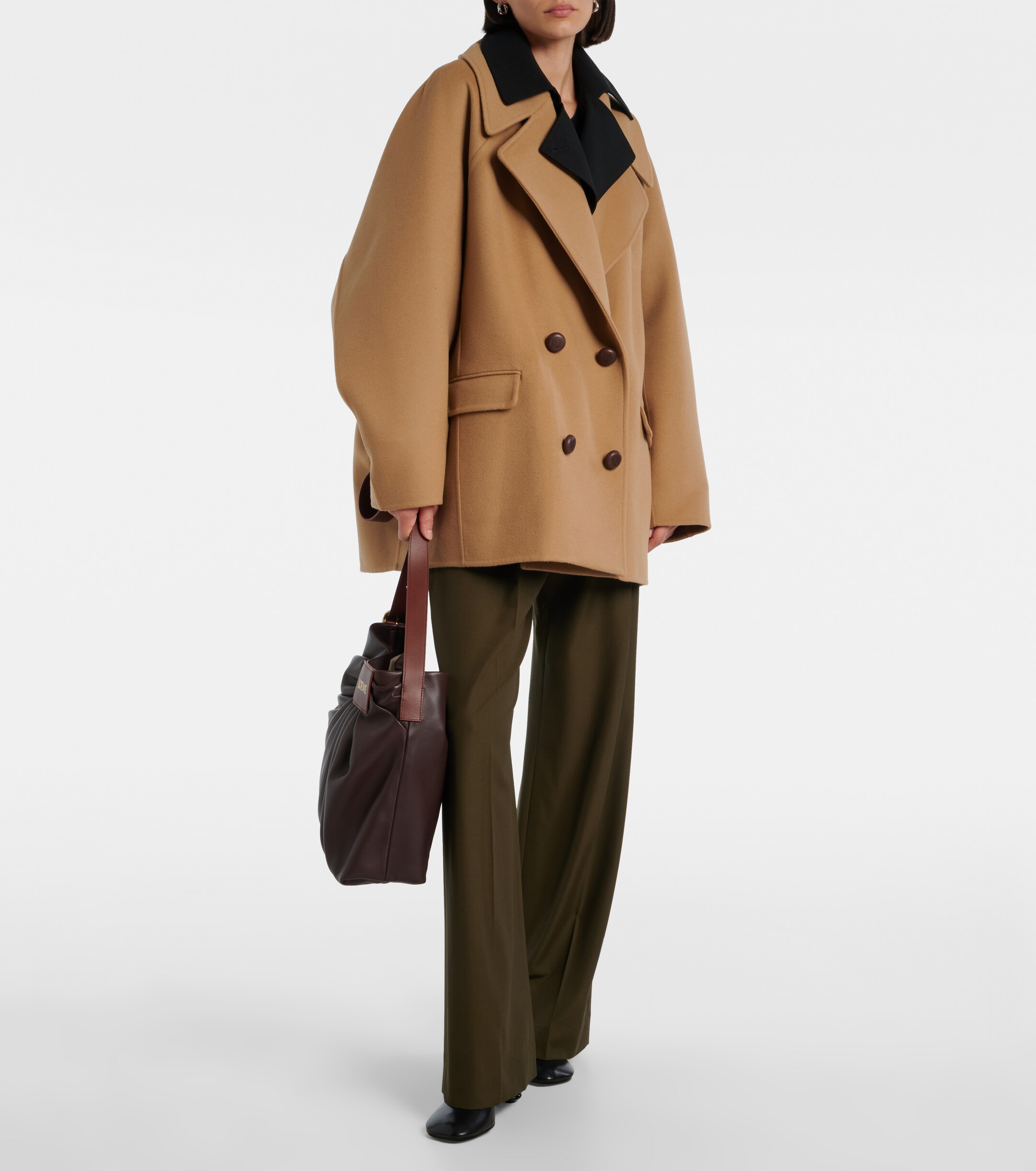 Loewe Draped leather tote bag