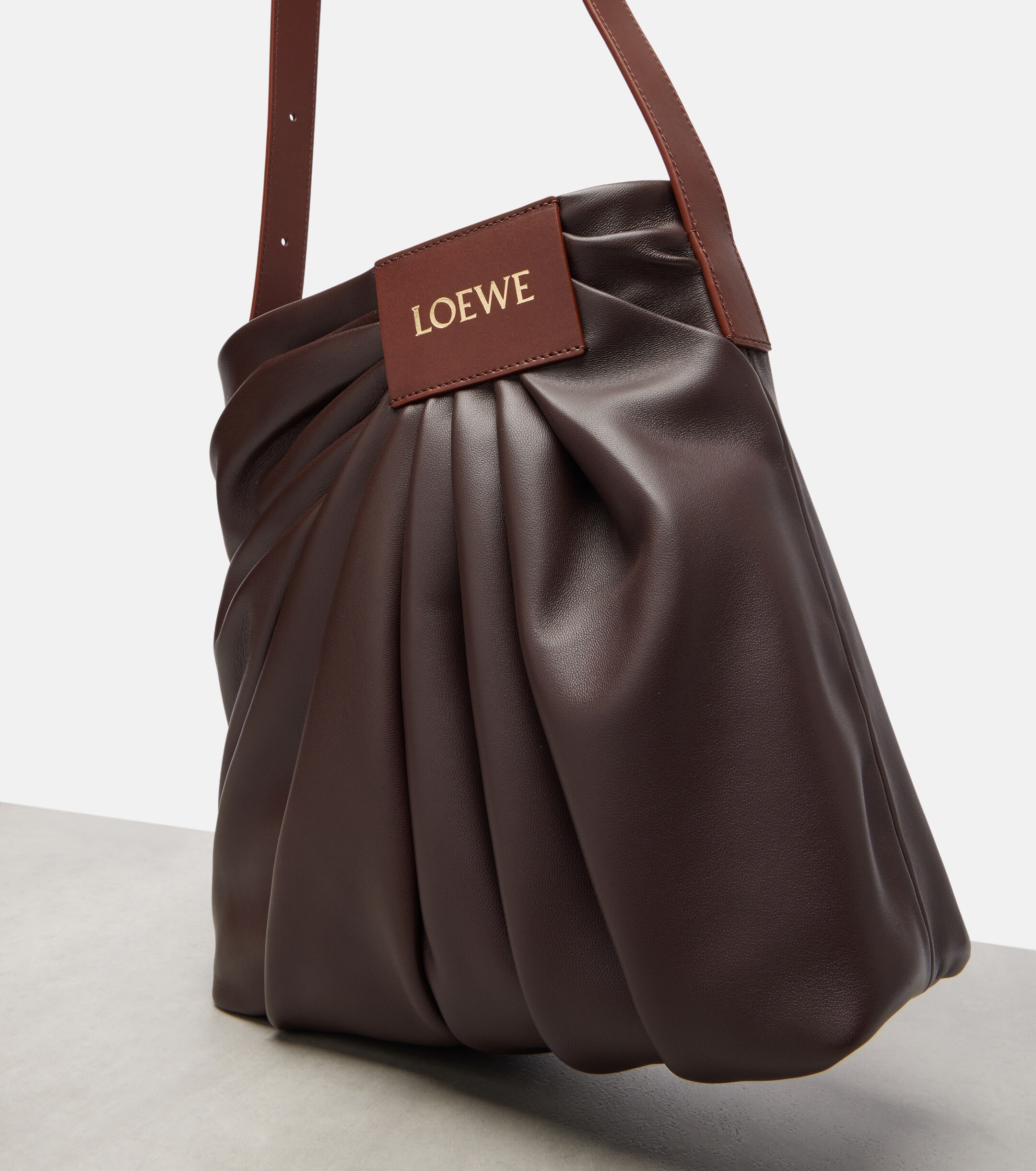 Loewe Draped leather tote bag