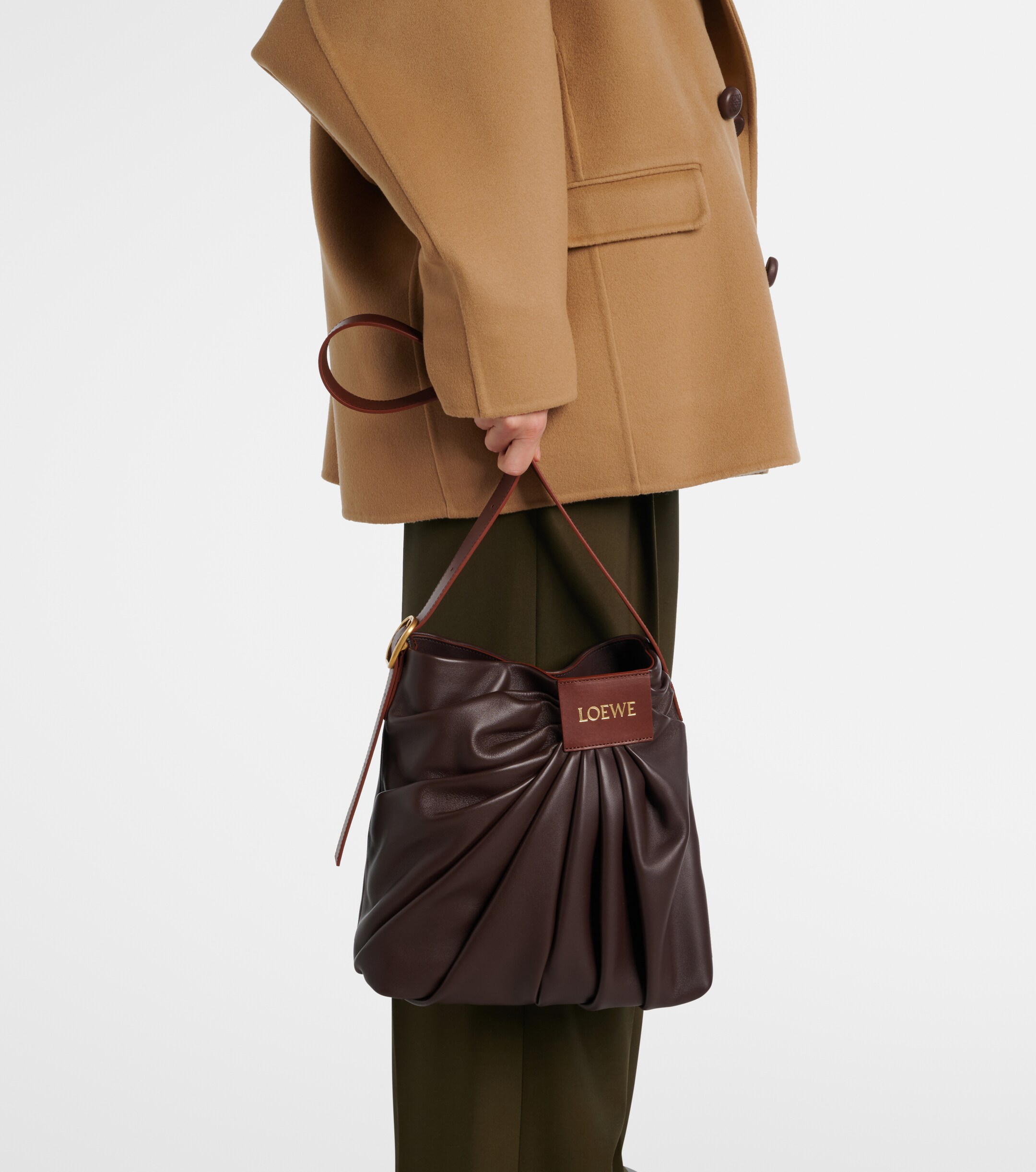 Loewe Draped leather tote bag