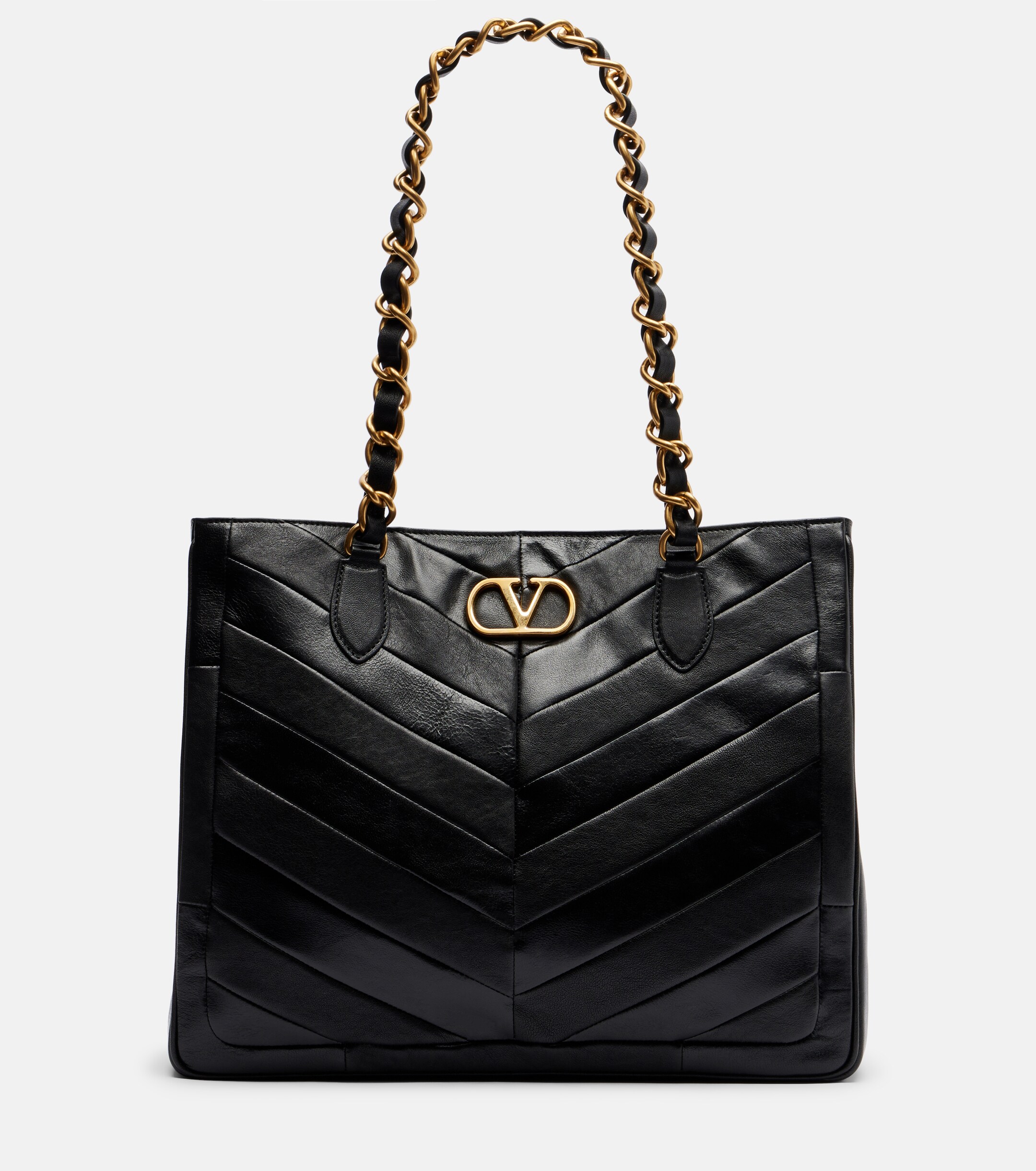 Valentino Garavani Laseine chevron leather tote bag