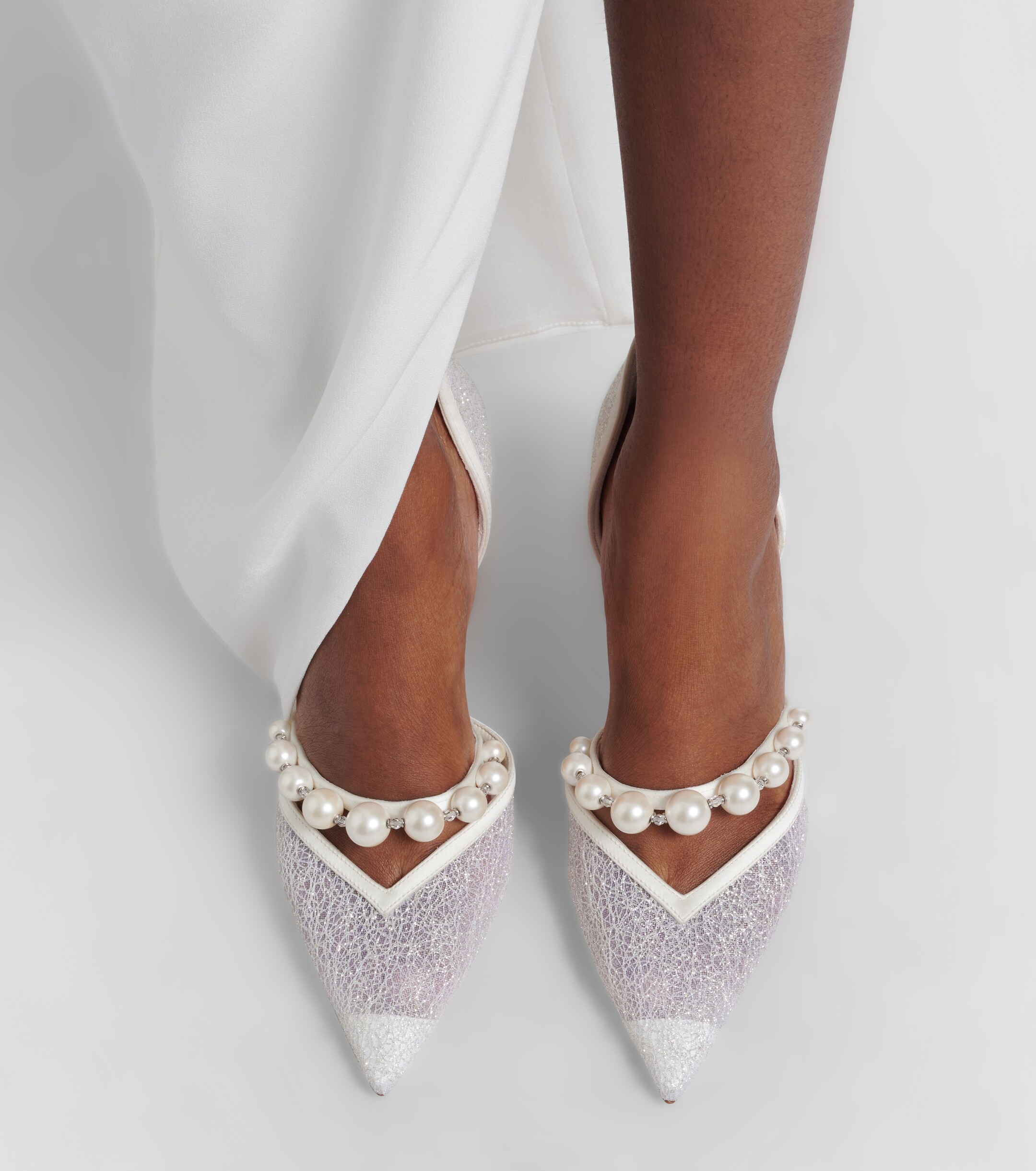 JIMMY CHOO Jimmy Choo Bridal Aurelie glitter pumps