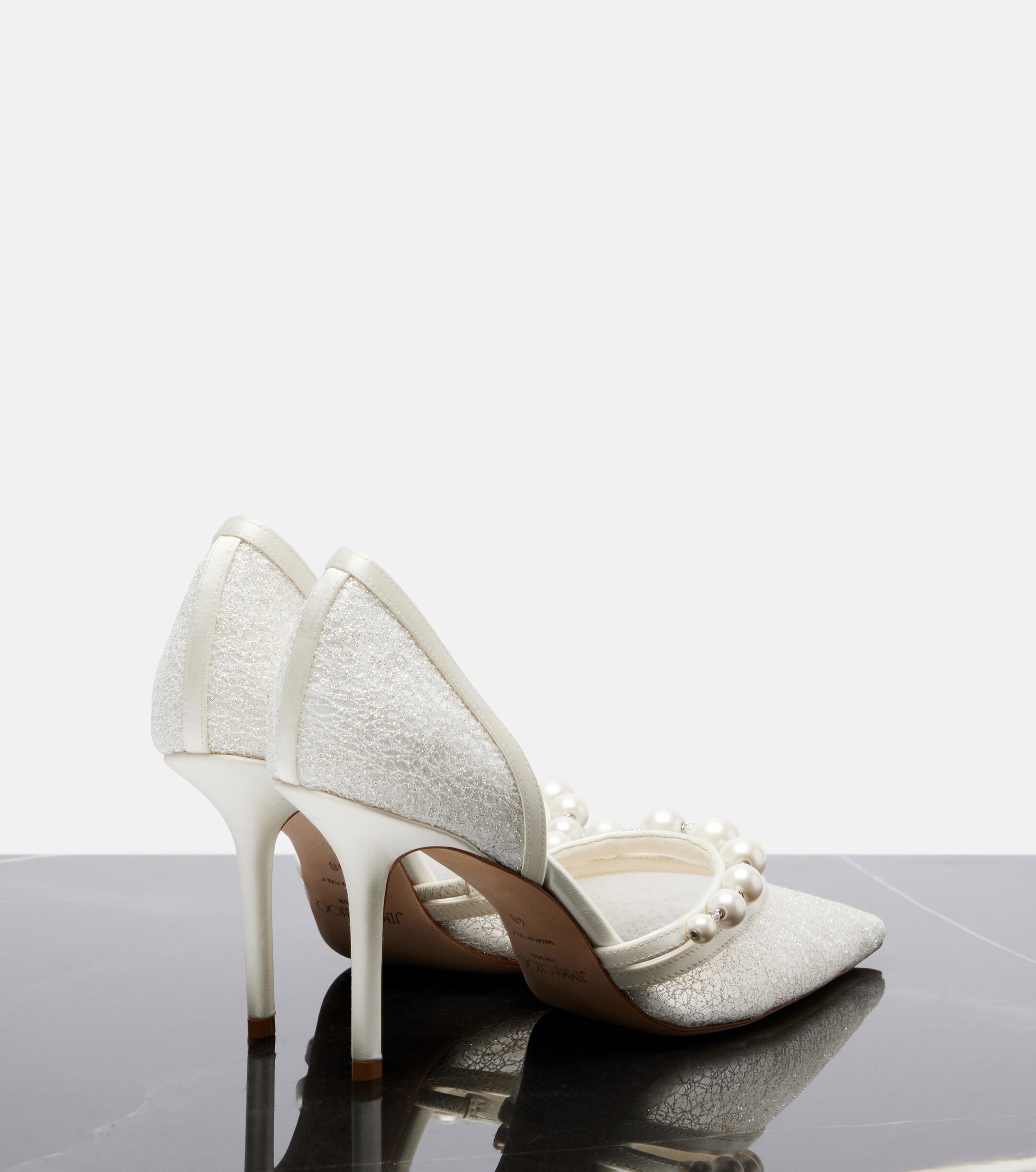 JIMMY CHOO Jimmy Choo Bridal Aurelie glitter pumps