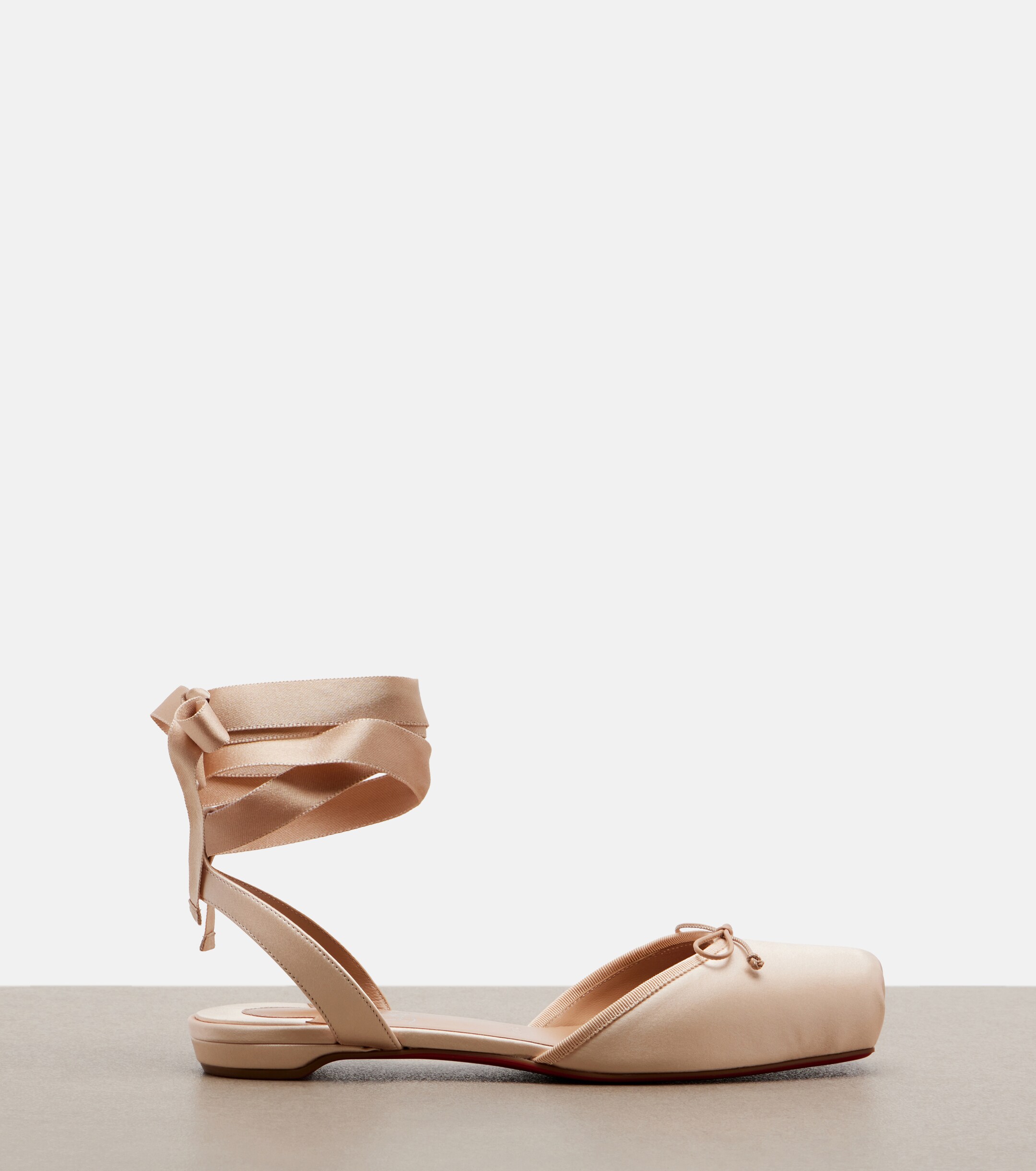 CHRISTIAN LOUBOUTIN Christian Louboutin Cassia Lace Up crêpe satin flats