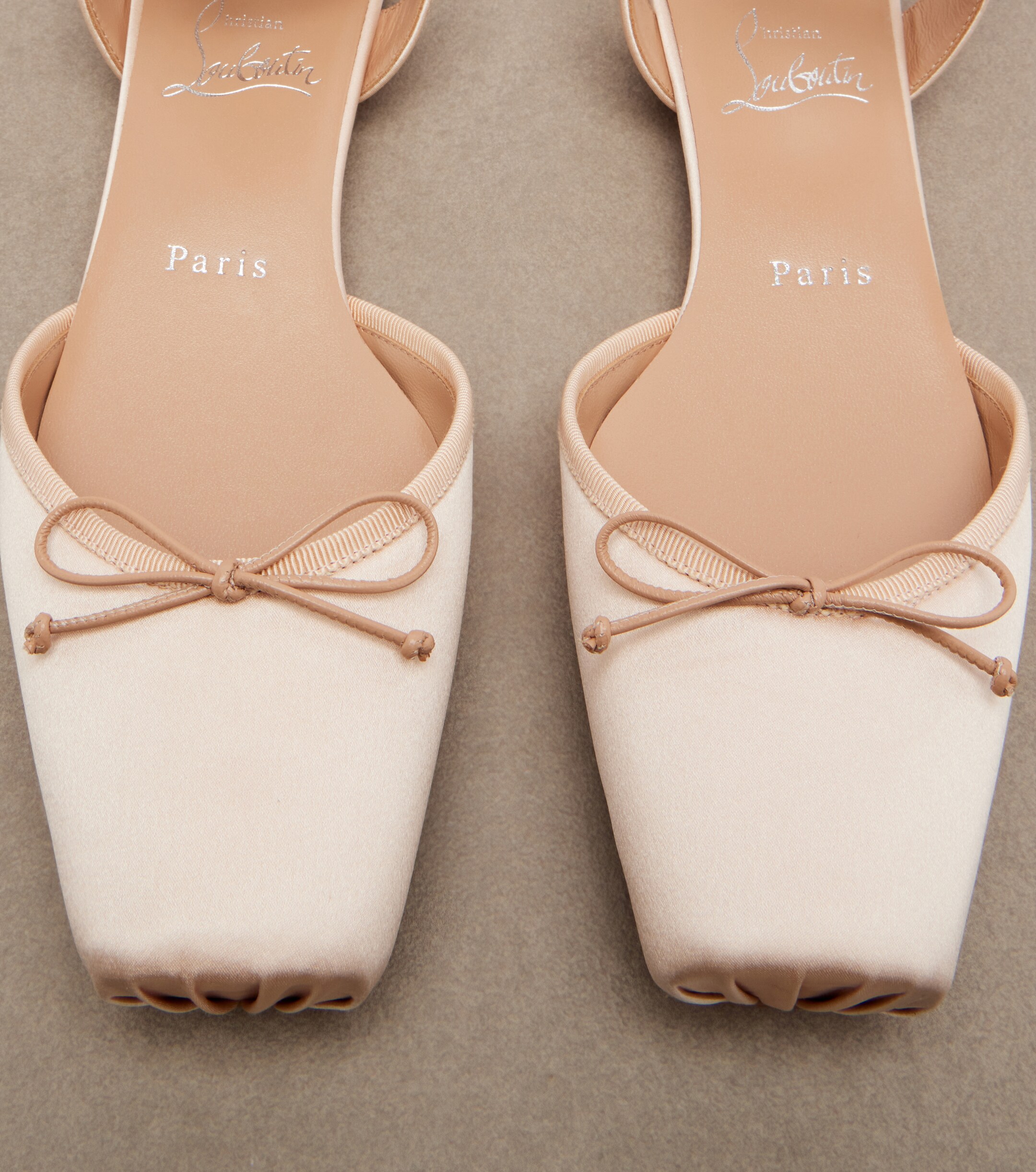 CHRISTIAN LOUBOUTIN Christian Louboutin Cassia Lace Up crêpe satin flats