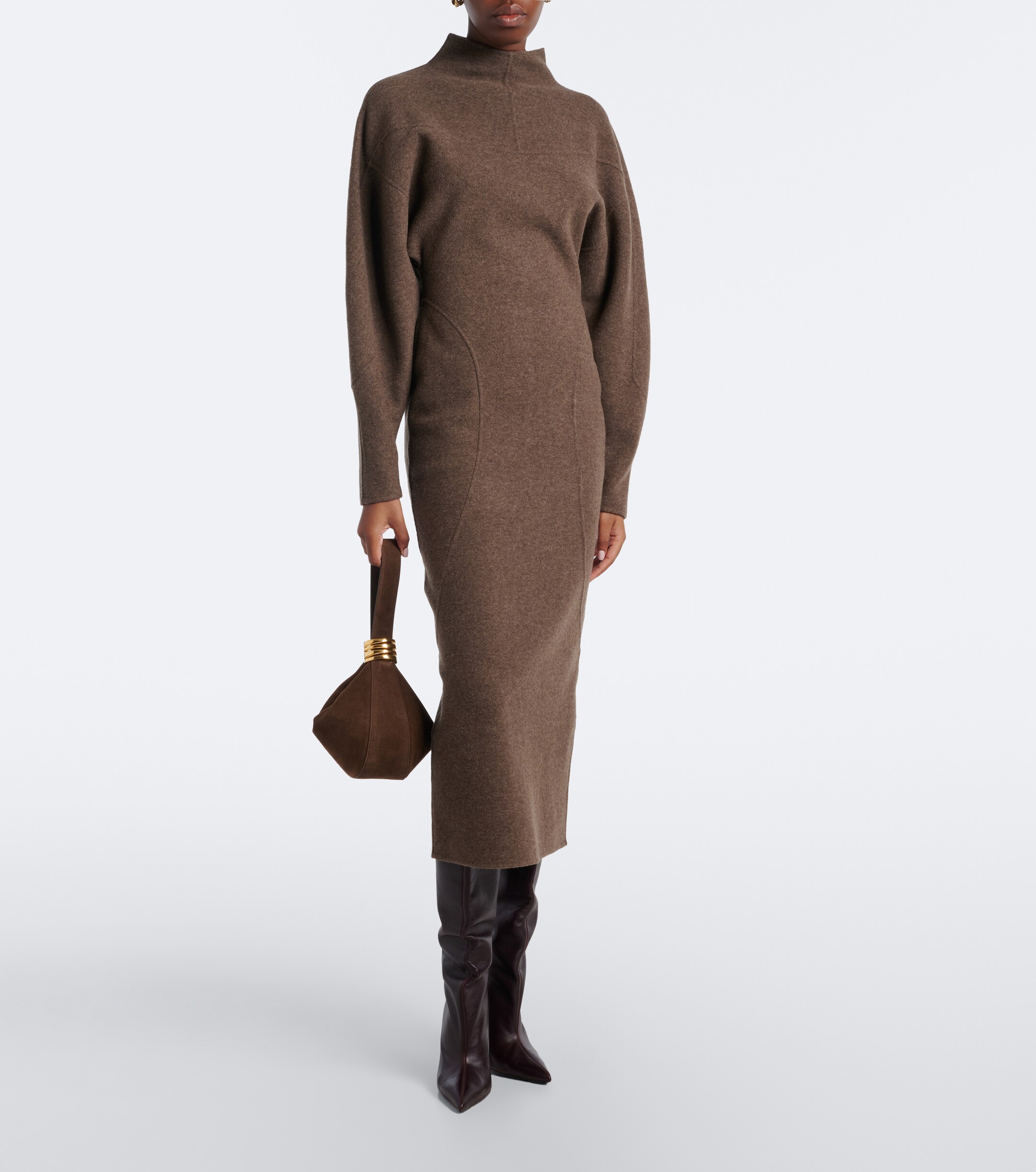 AMANU Amanu Zambia suede top-handle bag