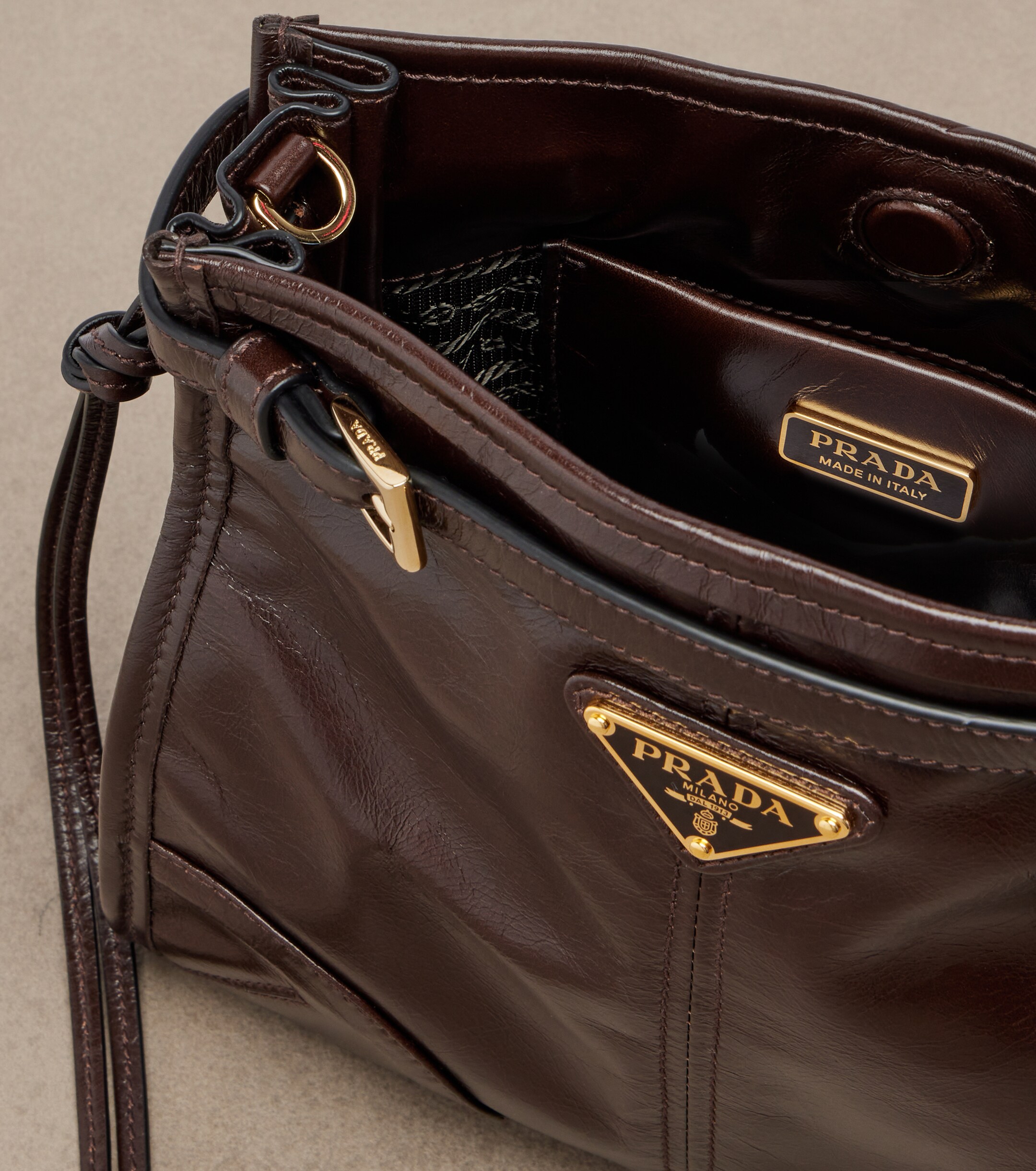 Prada Prada Bonnie Mini leather crossbody bag