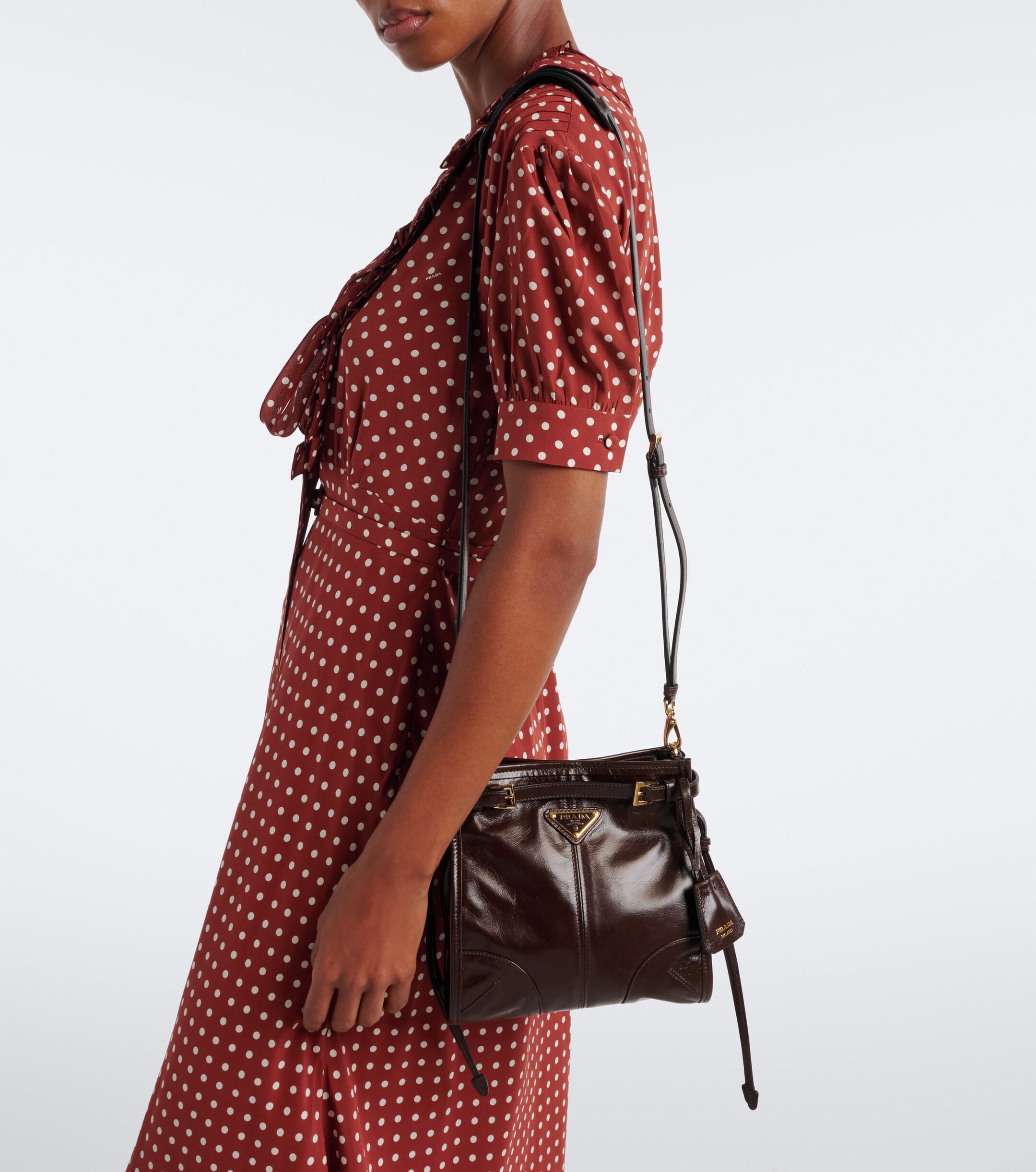 Prada Prada Bonnie Mini leather crossbody bag