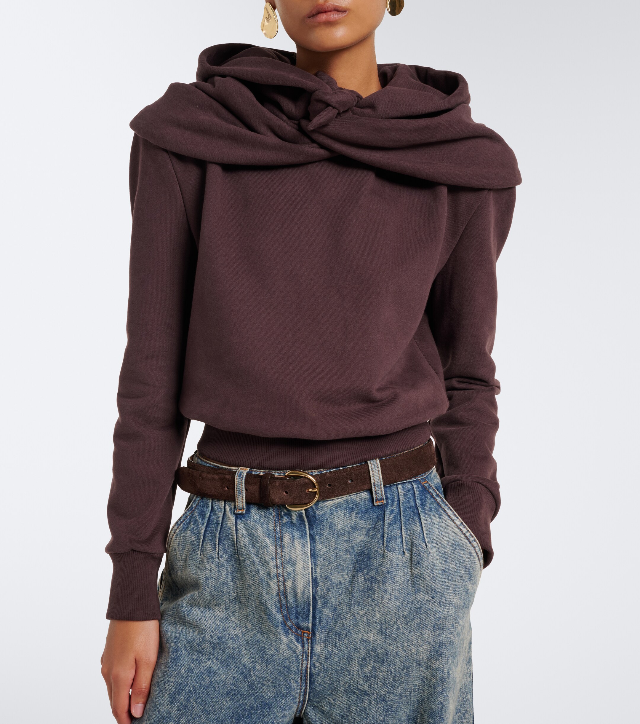 Magda Butrym Magda Butrym Draped cotton jersey hoodie