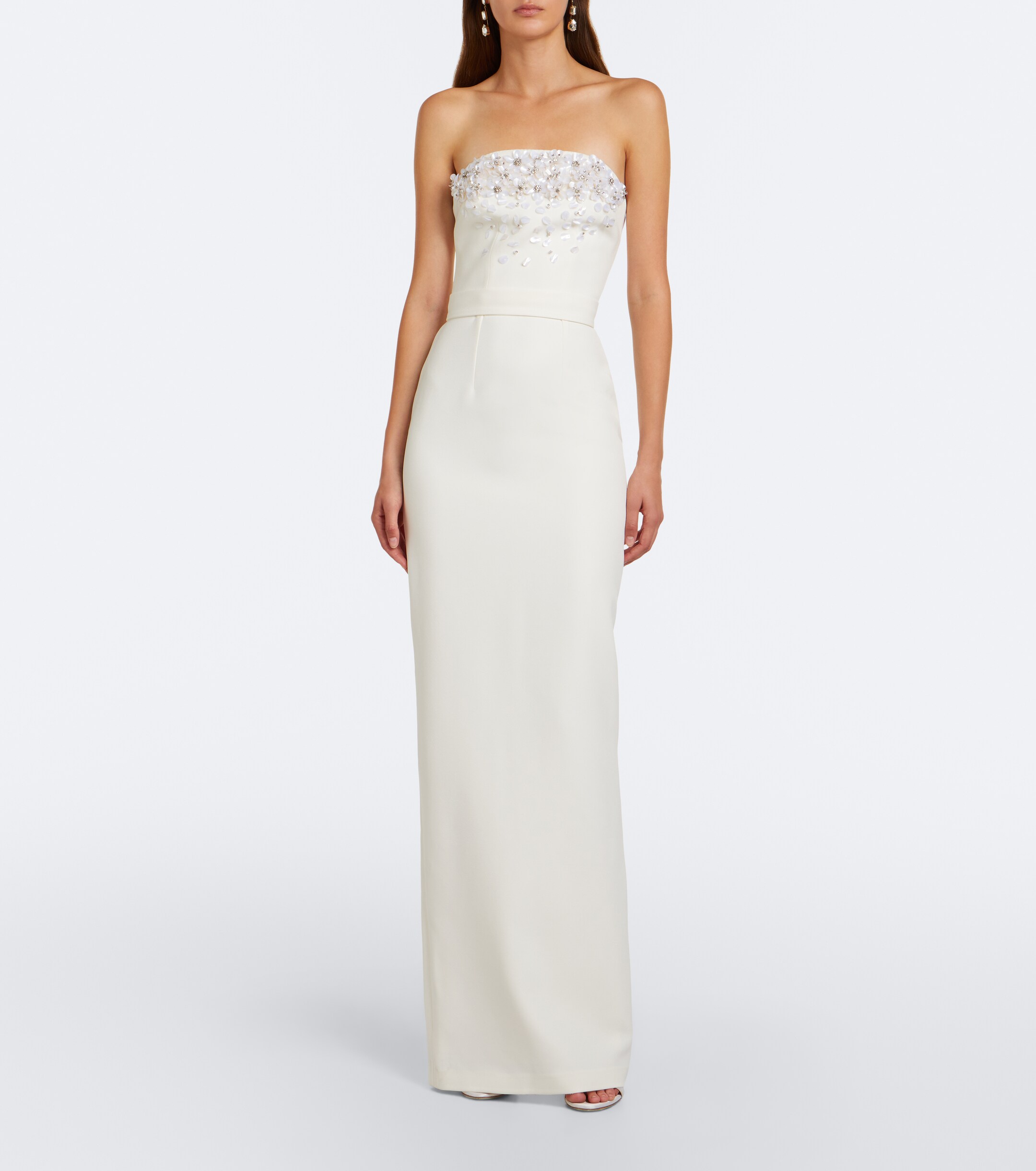 Safiyaa Safiyaa Bridal Azrael floral-appliqué gown