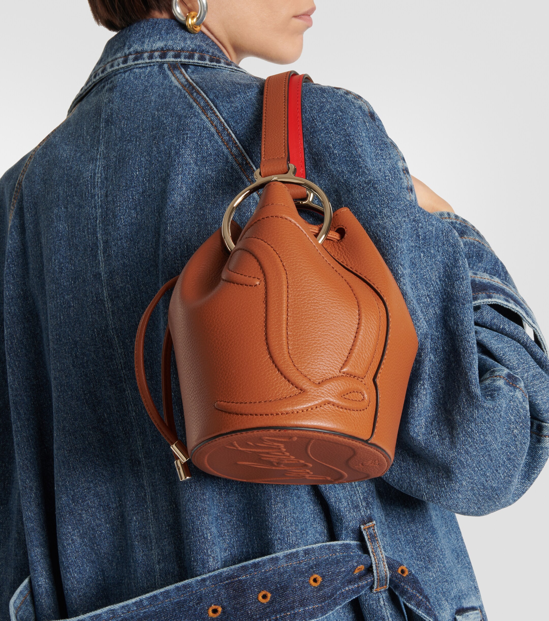 CHRISTIAN LOUBOUTIN By My Side leather bucket bag